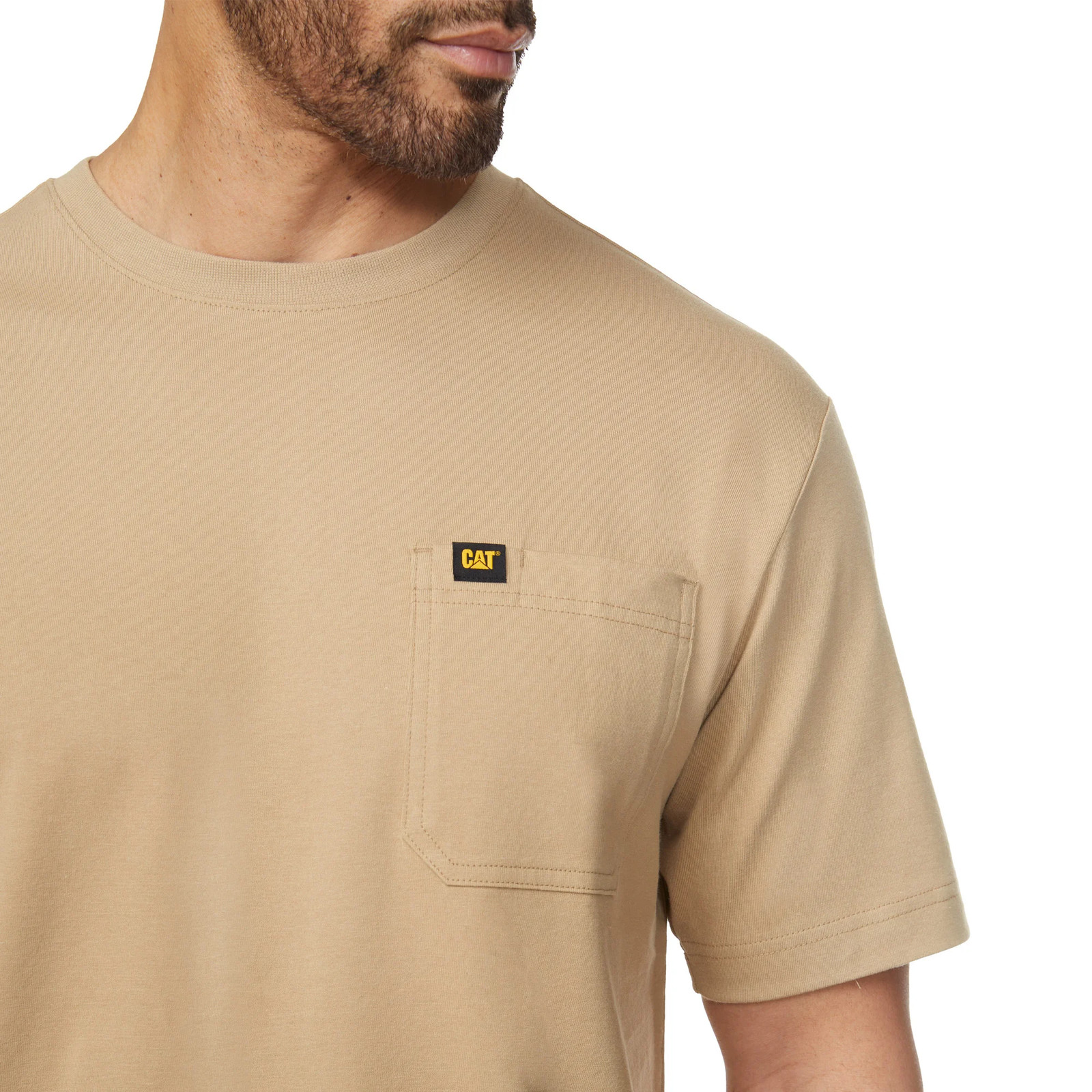 CAT Caterpillar Men&rsquo;s Pocket T-Shirt 100% Cotton Short Sleeve Workwear Tee S-XXL