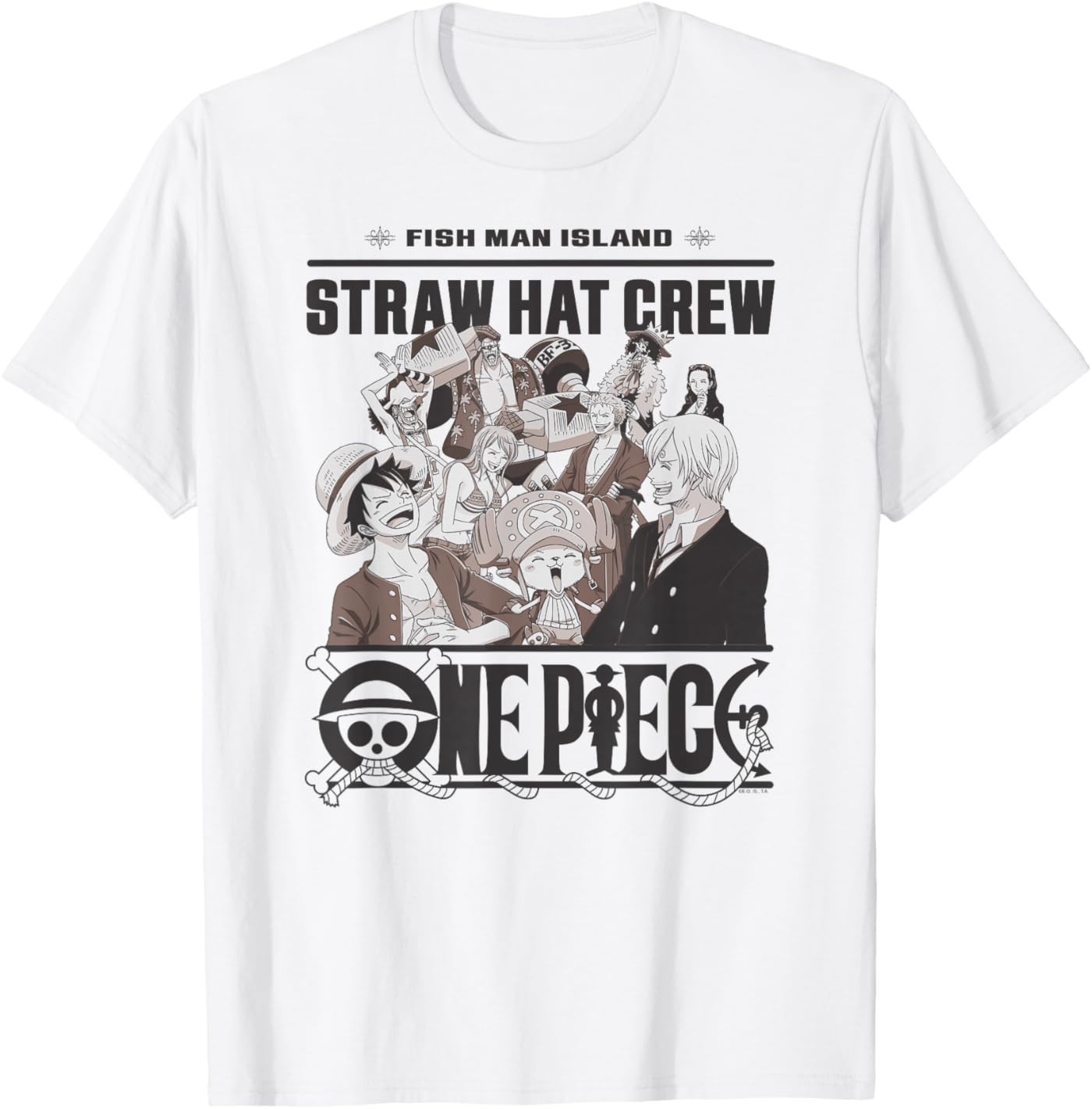 One Piece Anime Straw Hat Crew Fish Man Island T-Shirt
