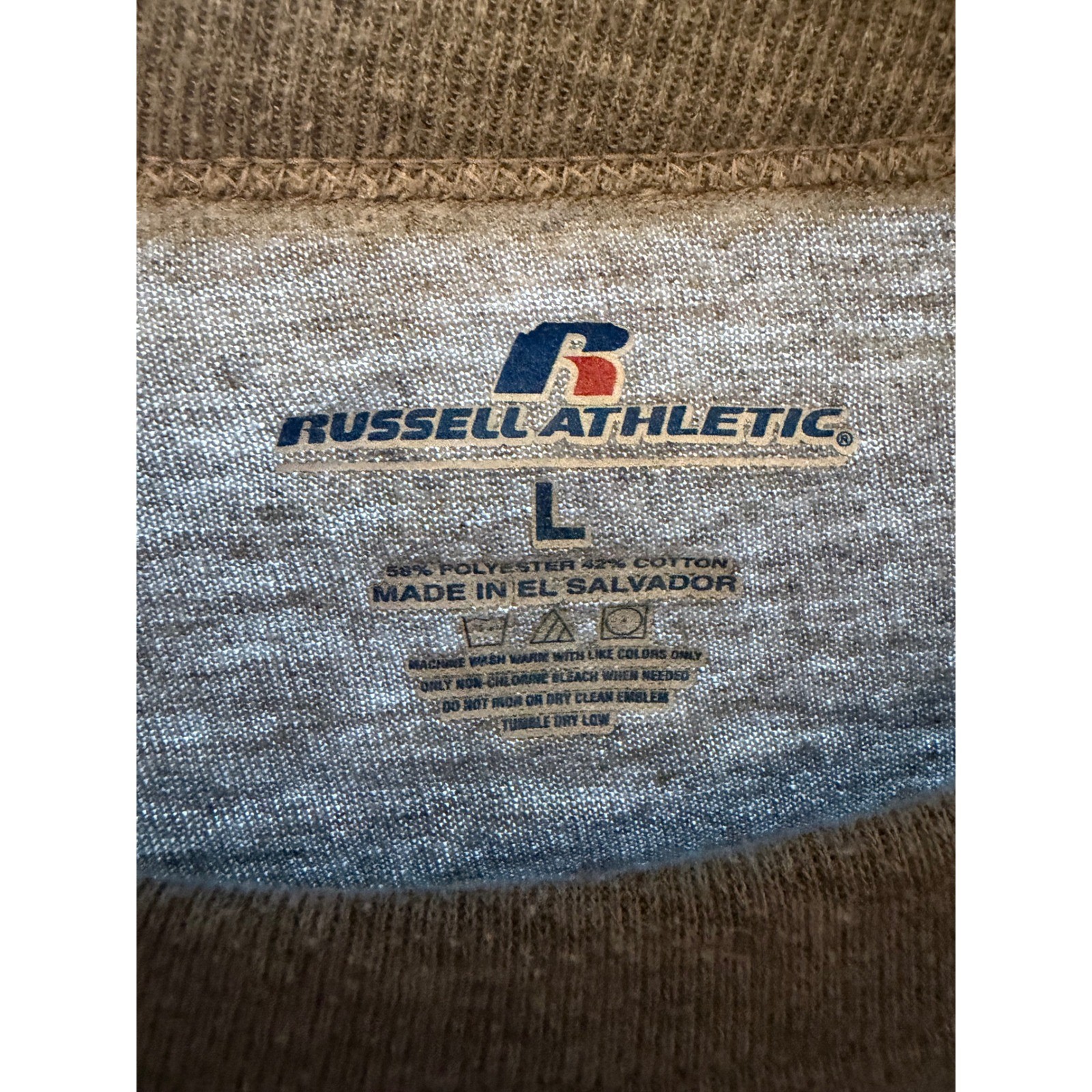 Russell Athletic Mens Georgia Bulldogs T-Shirt Gray Graphic Tee Large UGA L