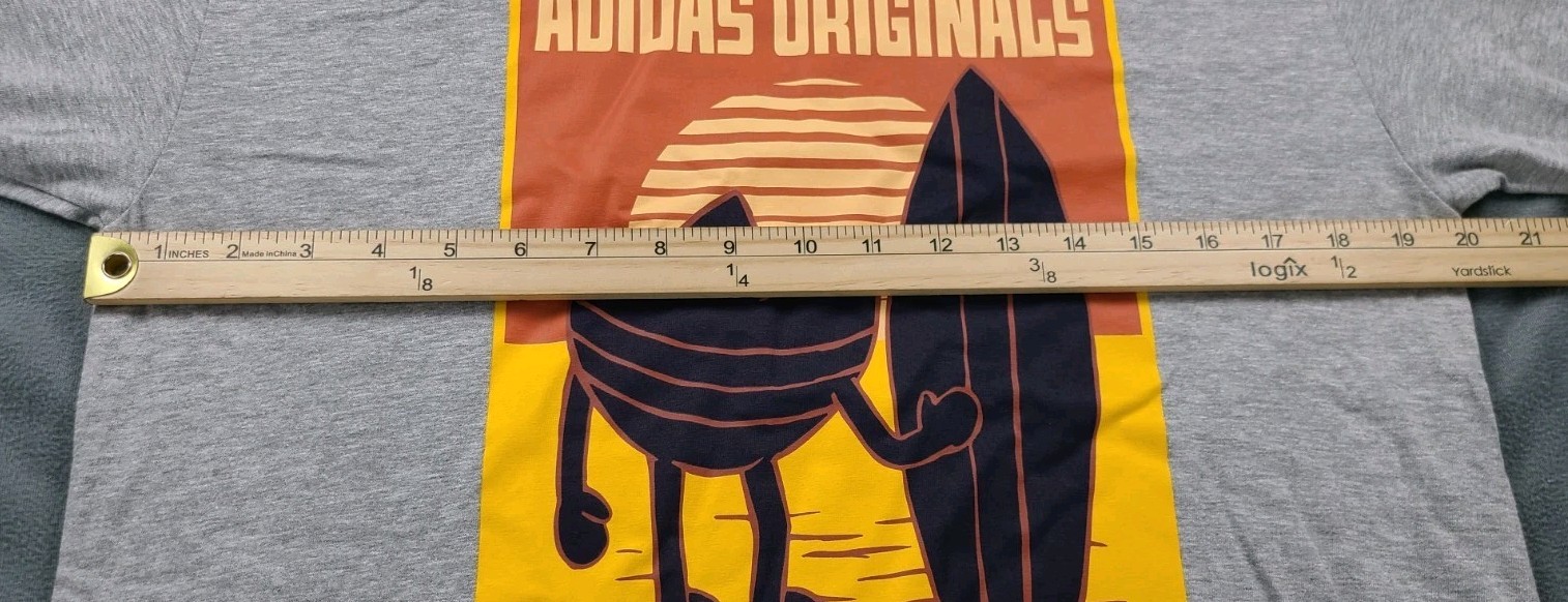 adidas Originals « Protect What You Love » Graphic Gray T-Shirt Mens Size Medium