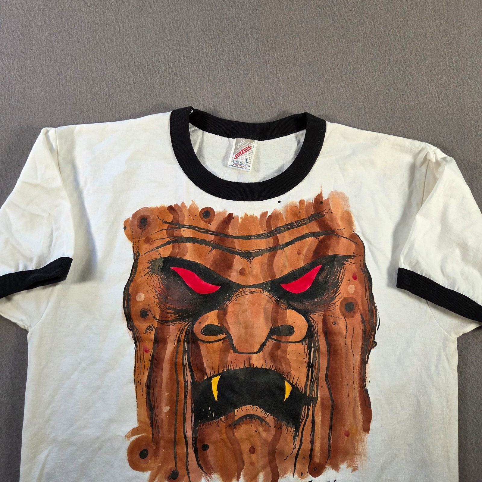 Vintage Monstrosi-Tees Shirt Mens Large Hand Painted Moster Timothy Brough 90s