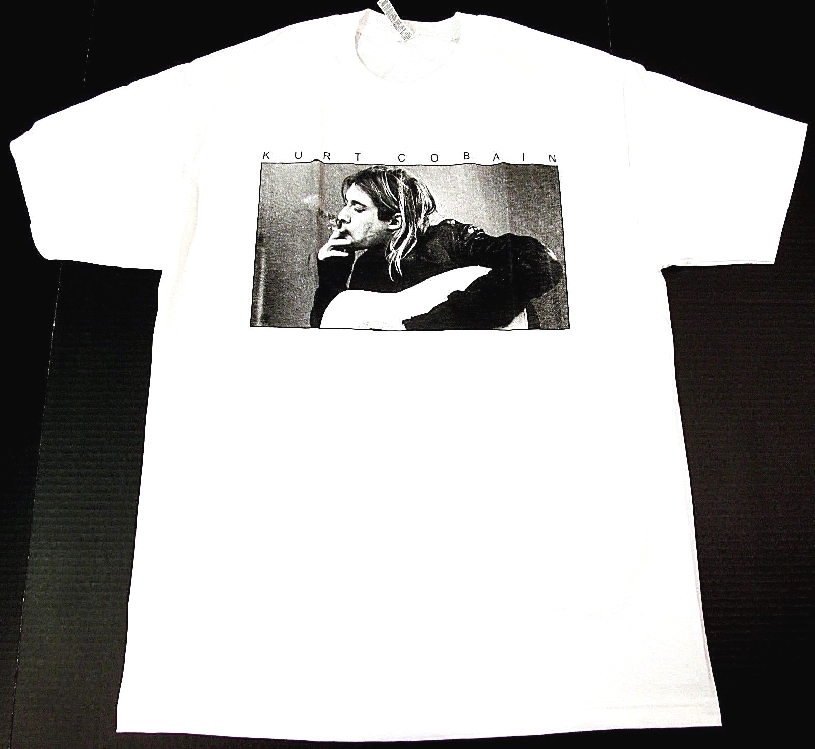 Kurt Cobain T-shirt Nirvana Grunge Rock Tee Men M-2XL 100% Cotton White New