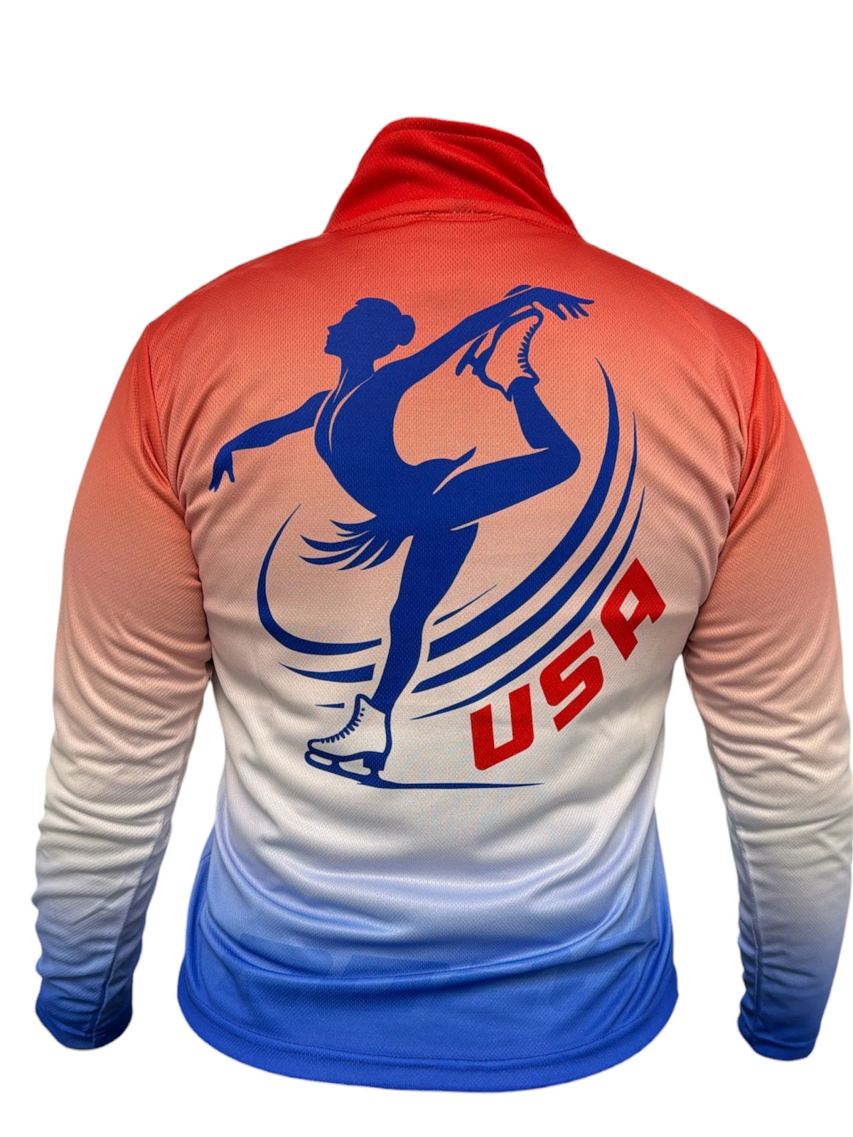 USA Figure Skating Lightweight performance fabric 1/4 Zip Pullover