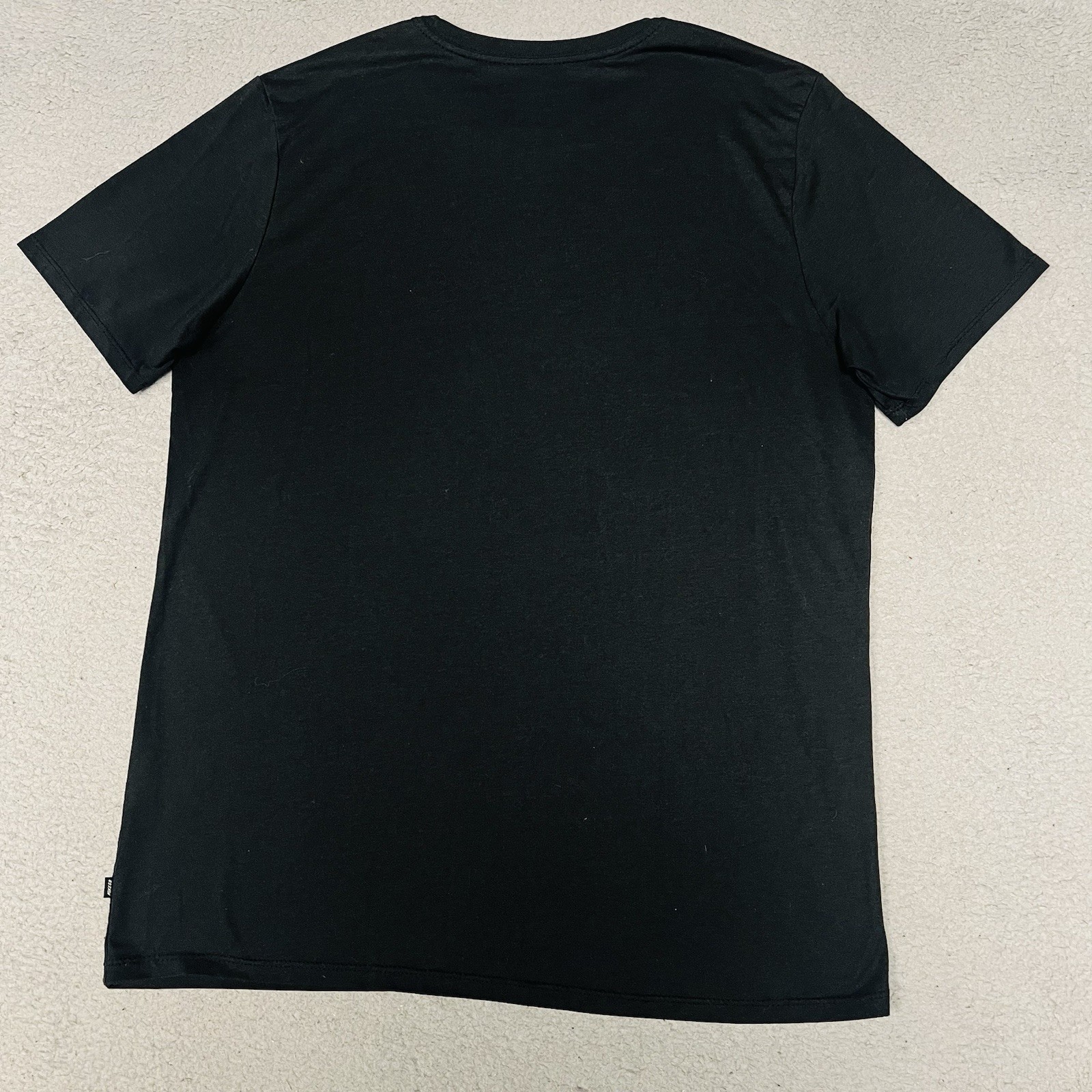 Nike SB T Shirt Men&rsquo;s Size L Black Orange Swoosh Dri-Fit Rayon Blend Skate Tee