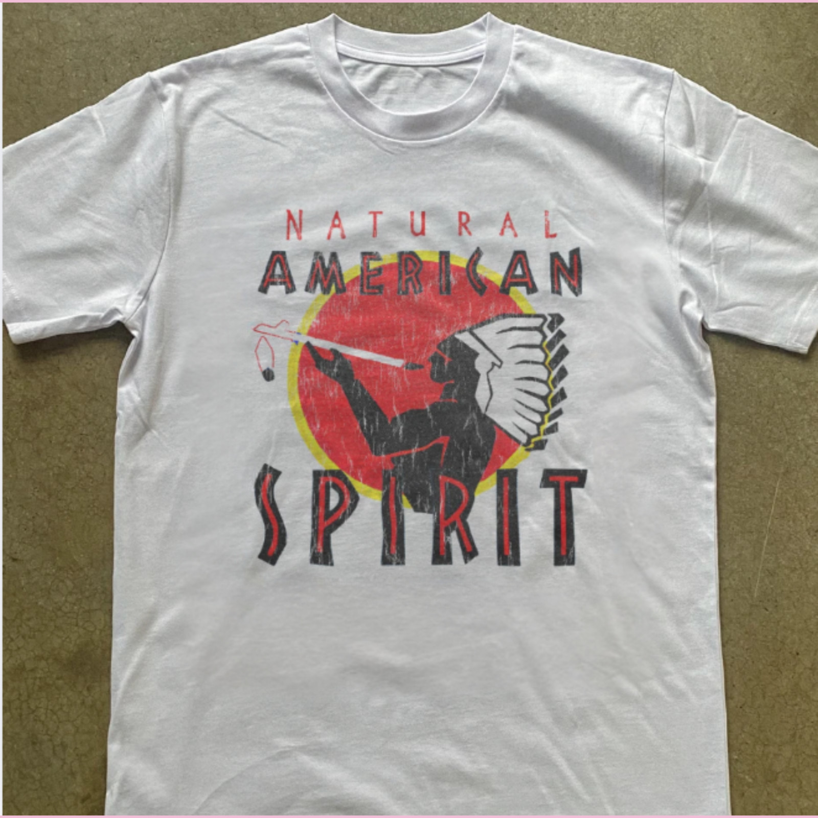 Natural American Spirit White Weight Unisex Full Size Tshirt Size S-5XL