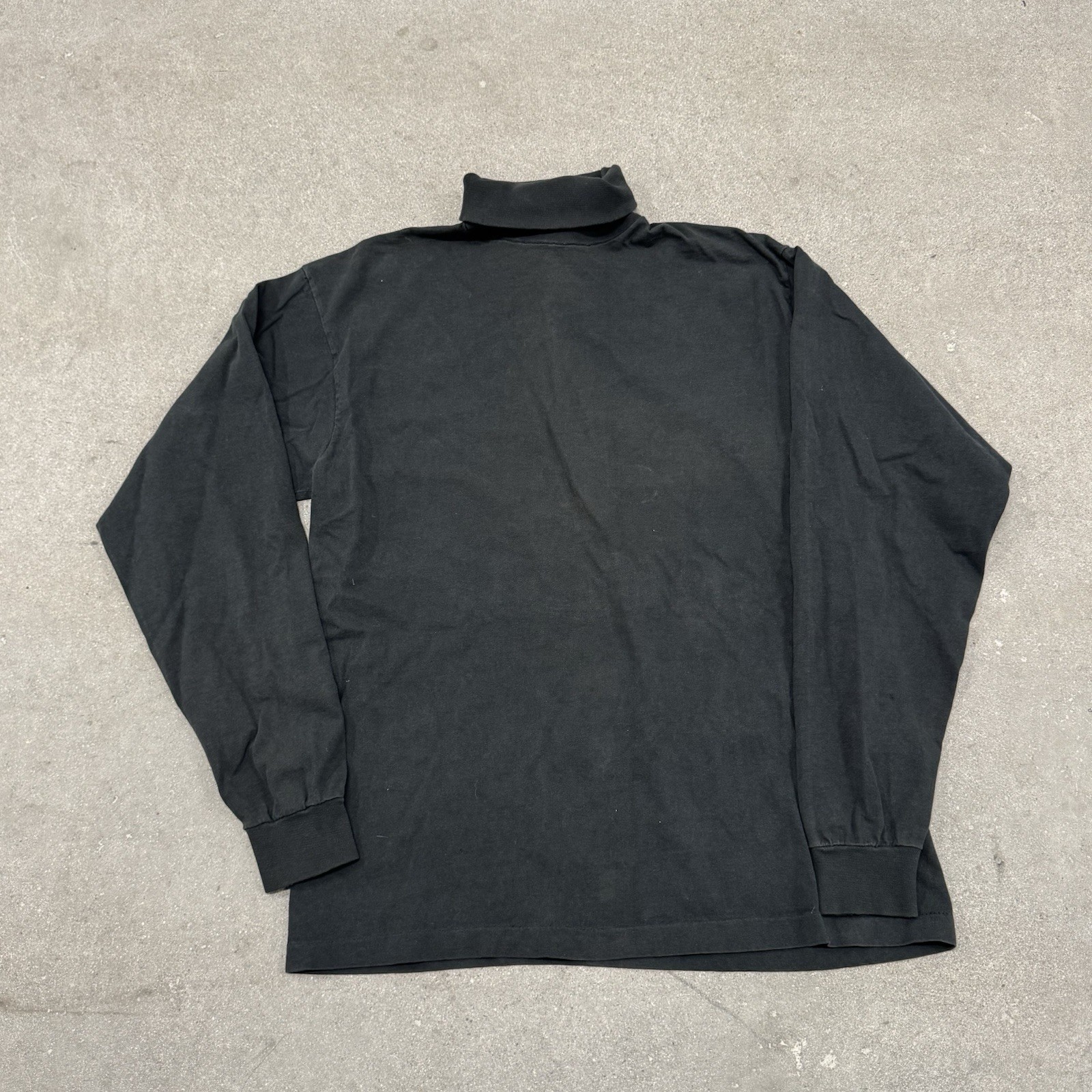 Vintage Fruit Of The Loom Casualwear Men&rsquo;s XL Turtleneck Long Sleeve Shirt Black