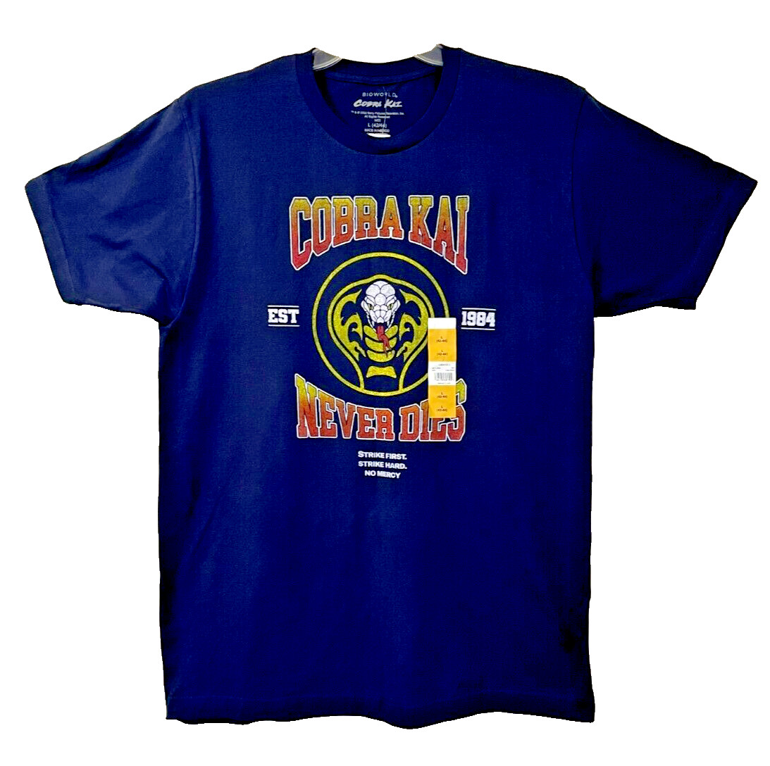 New With Tags Cobra Kai Men&rsquo;s Black T-Shirt Size L 42/44 Please Read