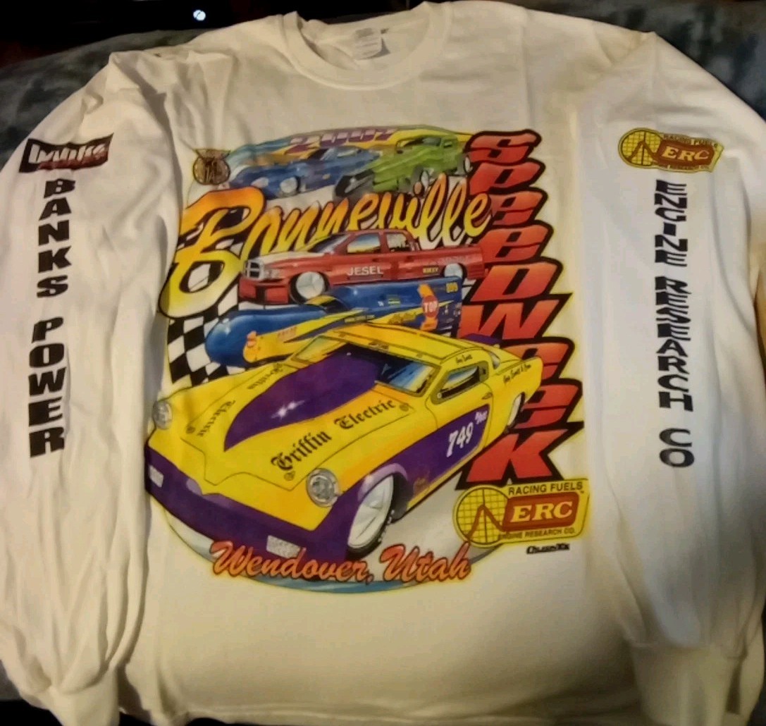RARE Vtg 2007 ERC Racing Fuels Engine Research Co Racing Long Sleeve Shirt Sz XL