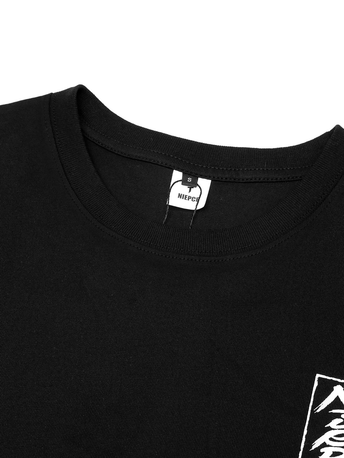 Niepce Japanese Streetwear T-shirt Rising Whale Print Graphic Tee for Men
