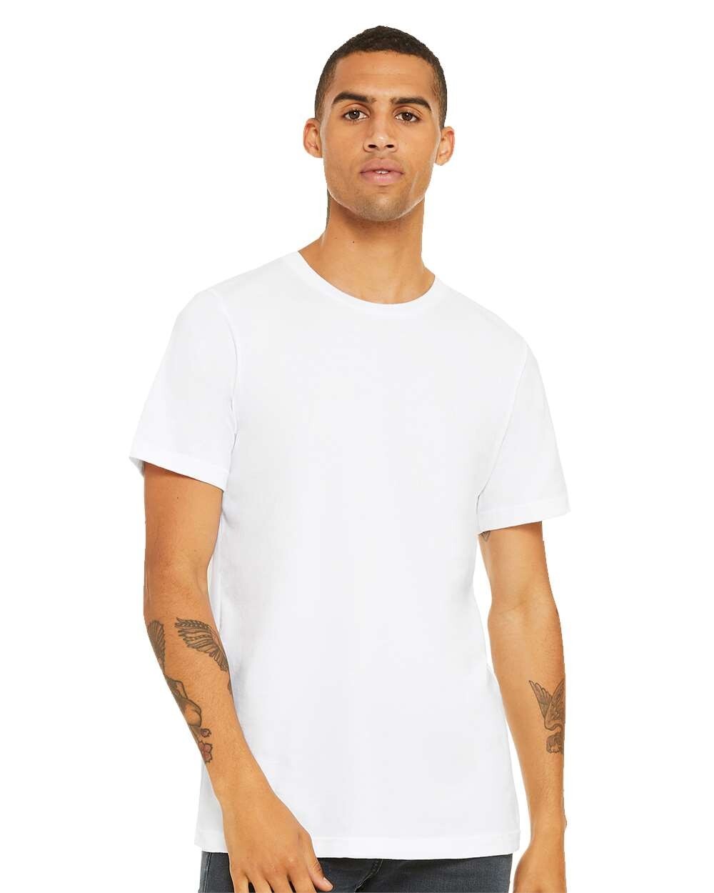 Bella + Canvas 3001C 2XL White Cotton Jersey Tee Unisex Tshirt