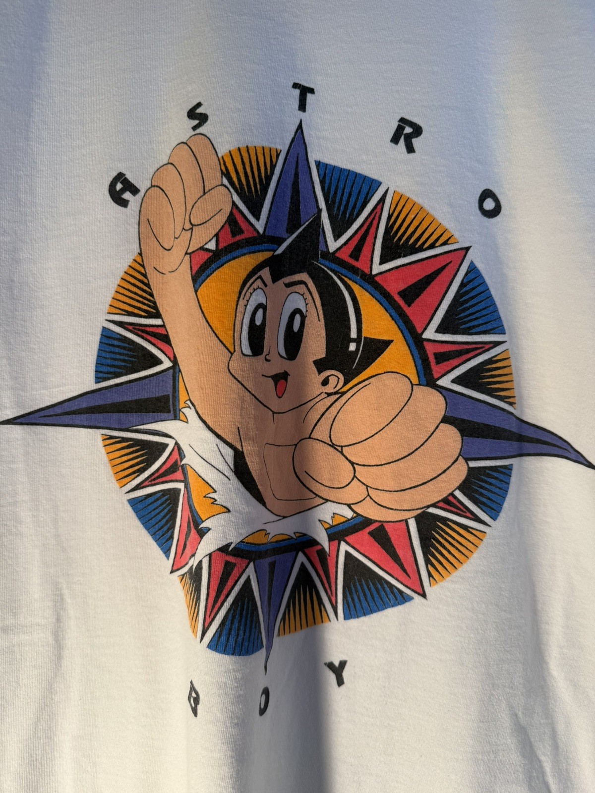 VINTAGE ASTRO BOY WHITE ASTROBOY USA SINGLE STITCH MANGA ANIME TEE SHIRT LARGE