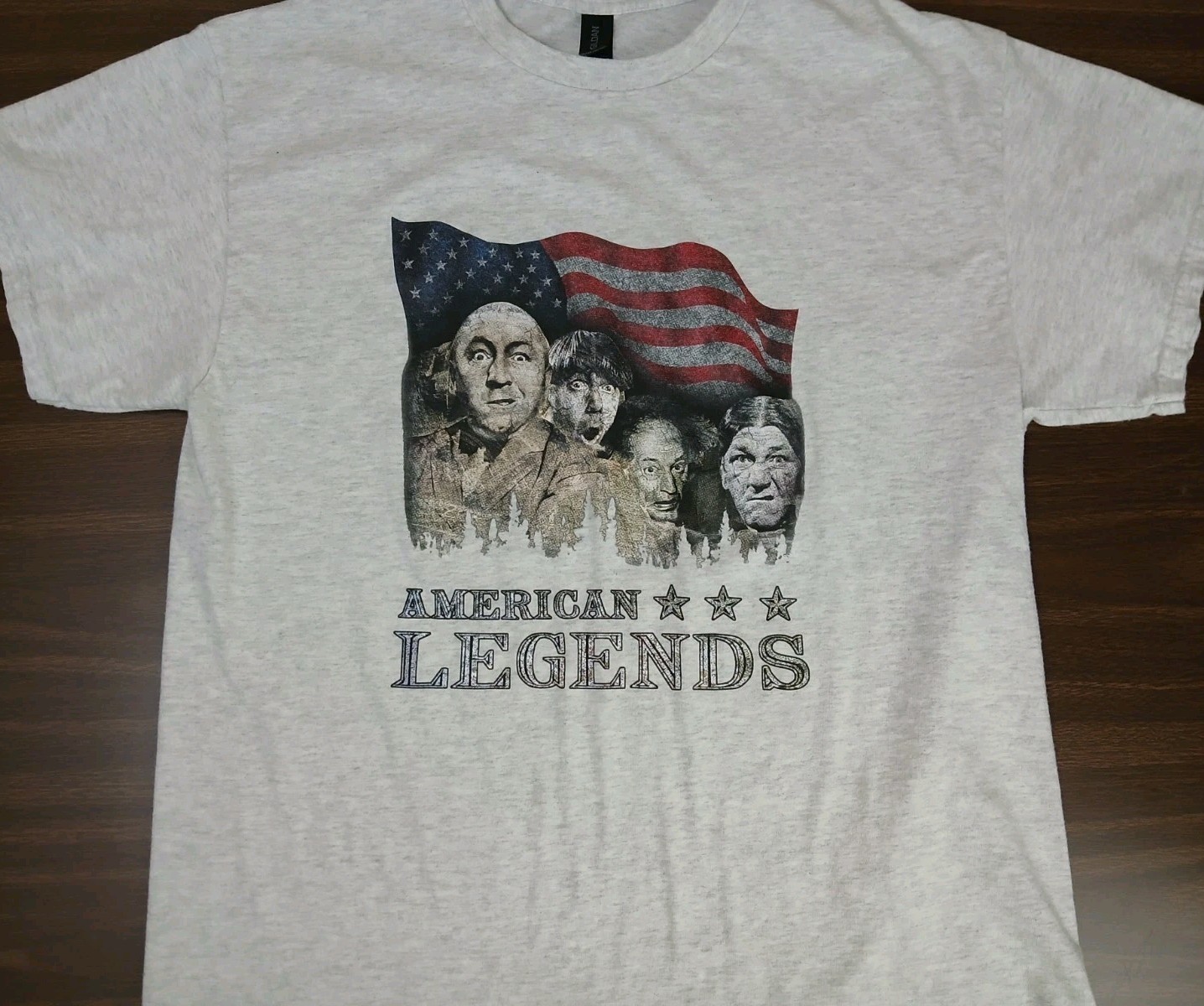 Three Stooges T-Shirt Size Large Mount Rushmore American Legends Funny Shirt