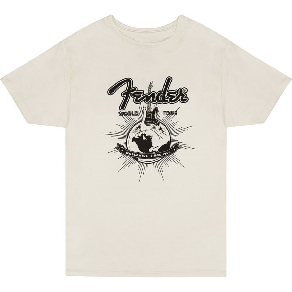 NEW Fender World Tour T-Shirt, Vintage White – CHOOSE YOUR SIZE!