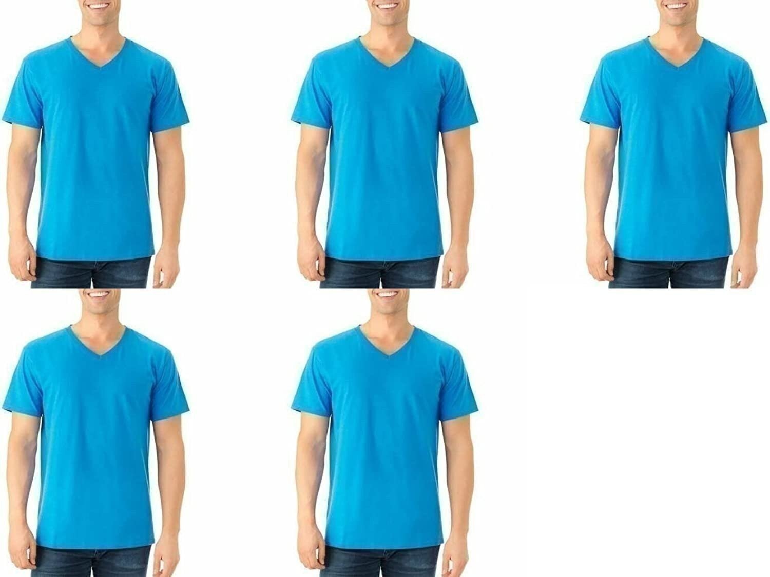 Fruit of the Loom Men&rsquo;s V-Neck Tee (Pack of 5) MANY COLORS AVAILABLE