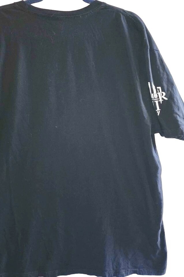 3XL Black Short Sleeve Preshrunk Cotton Tshirt USA Militia Small Town Flag Army