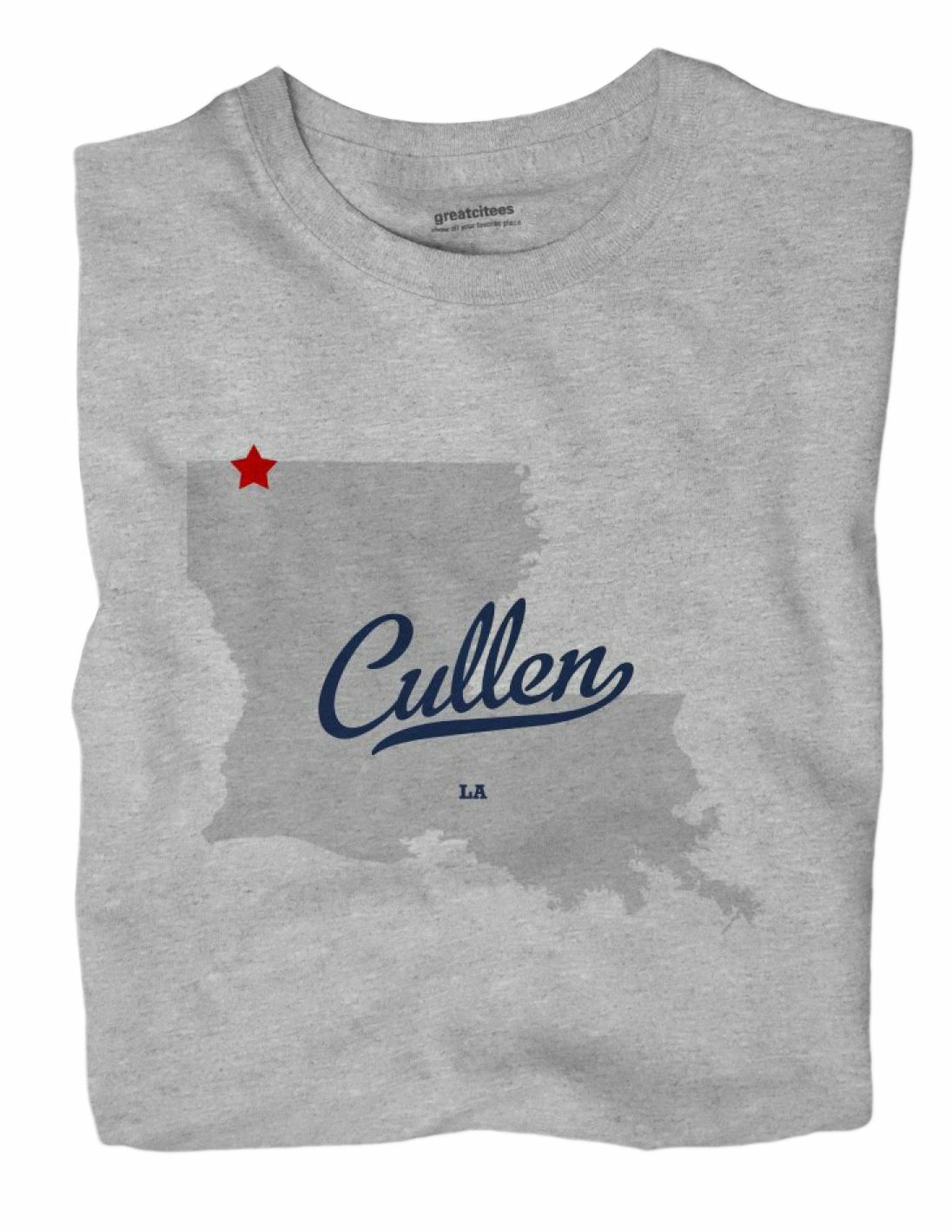 Cullen Louisiana LA T-Shirt MAP