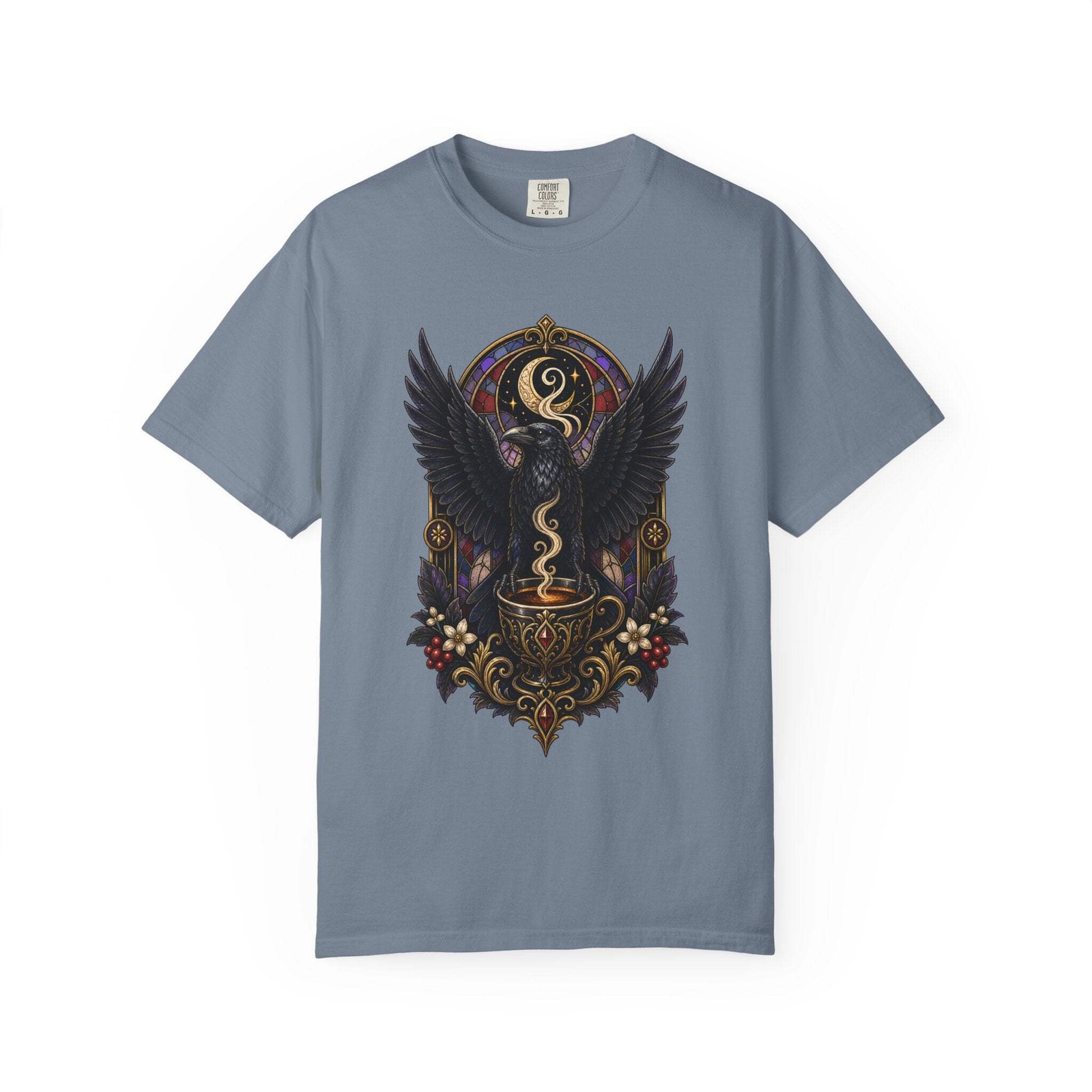 Gothic Espresso Raven T-Shirt Graphic