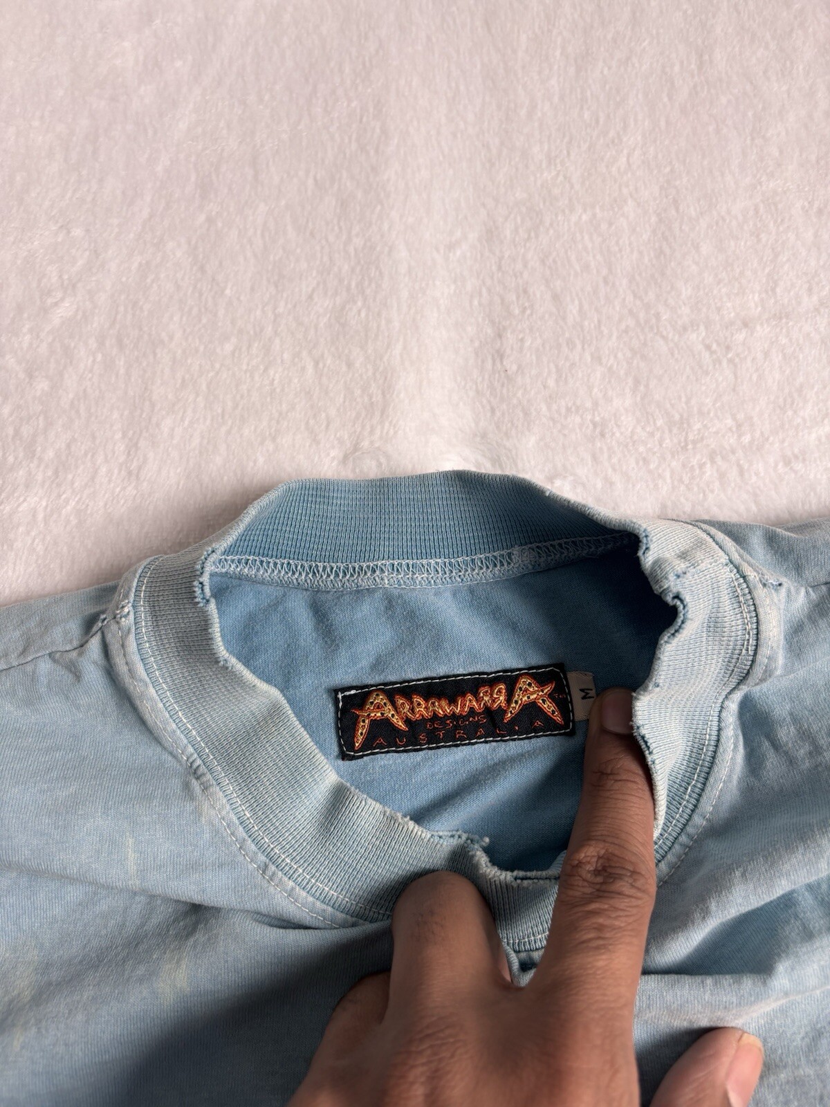 VTG Arrawarra Australia Universal Freedom Blue Shirt Distressed Men&rsquo;s Medium *