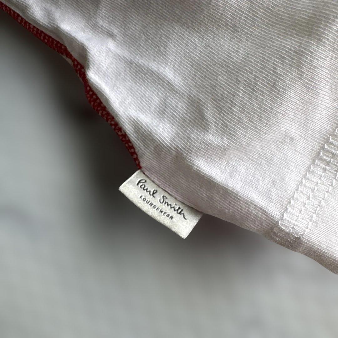 Paul Smith Long Sleeve T-shirt White Henry Neck Size XL Casual Japan