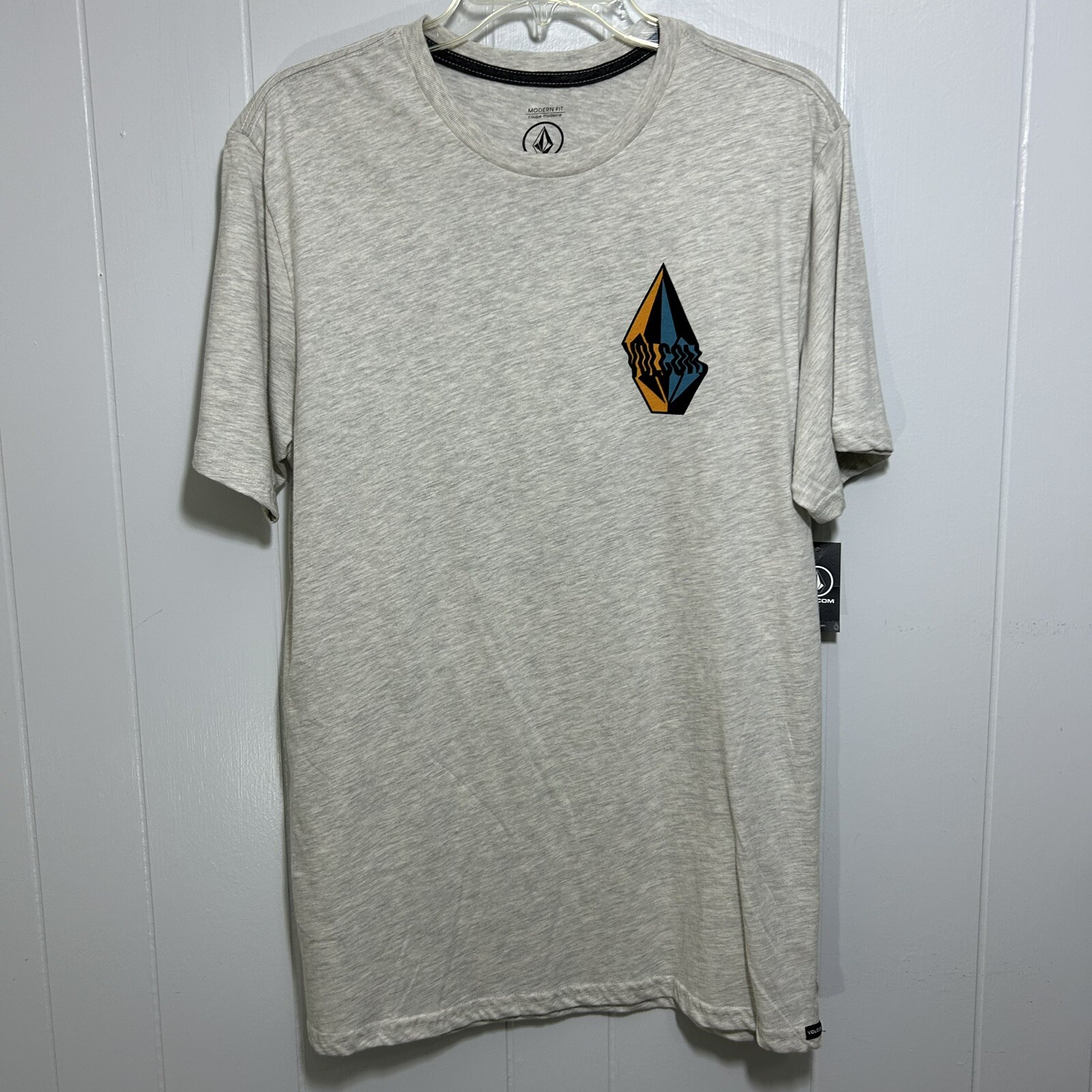 Volcom Modern Fit T-shirt Men M Gray Stoney Fill Graphic Logo True To This