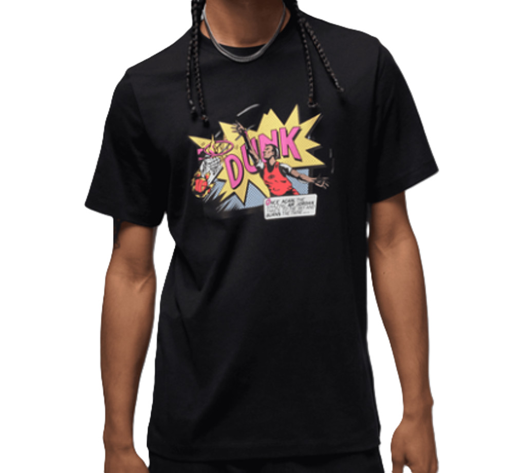 Nike Men&rsquo;s Air Jordan Brand Dunk Tee BLack/Multi FZ1939-010 i
