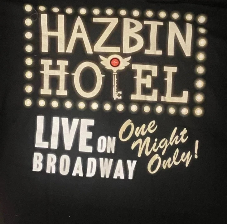 Hazbin Hotel Exclusive NYC Live on Broadway One Night Only TShirt Red/Black L/XL