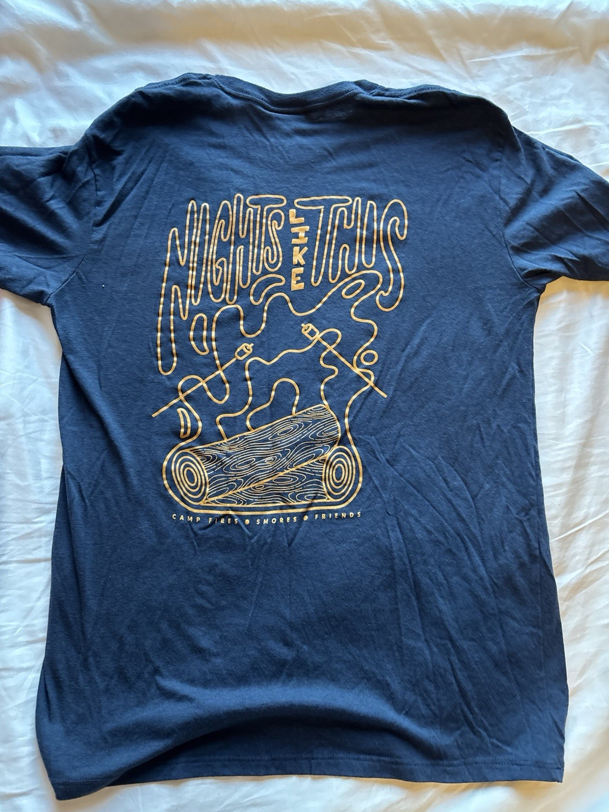 Where I&rsquo;m From Navy Blue Nights Like This Campfire Graphic Men&rsquo;s T-Shirt M
