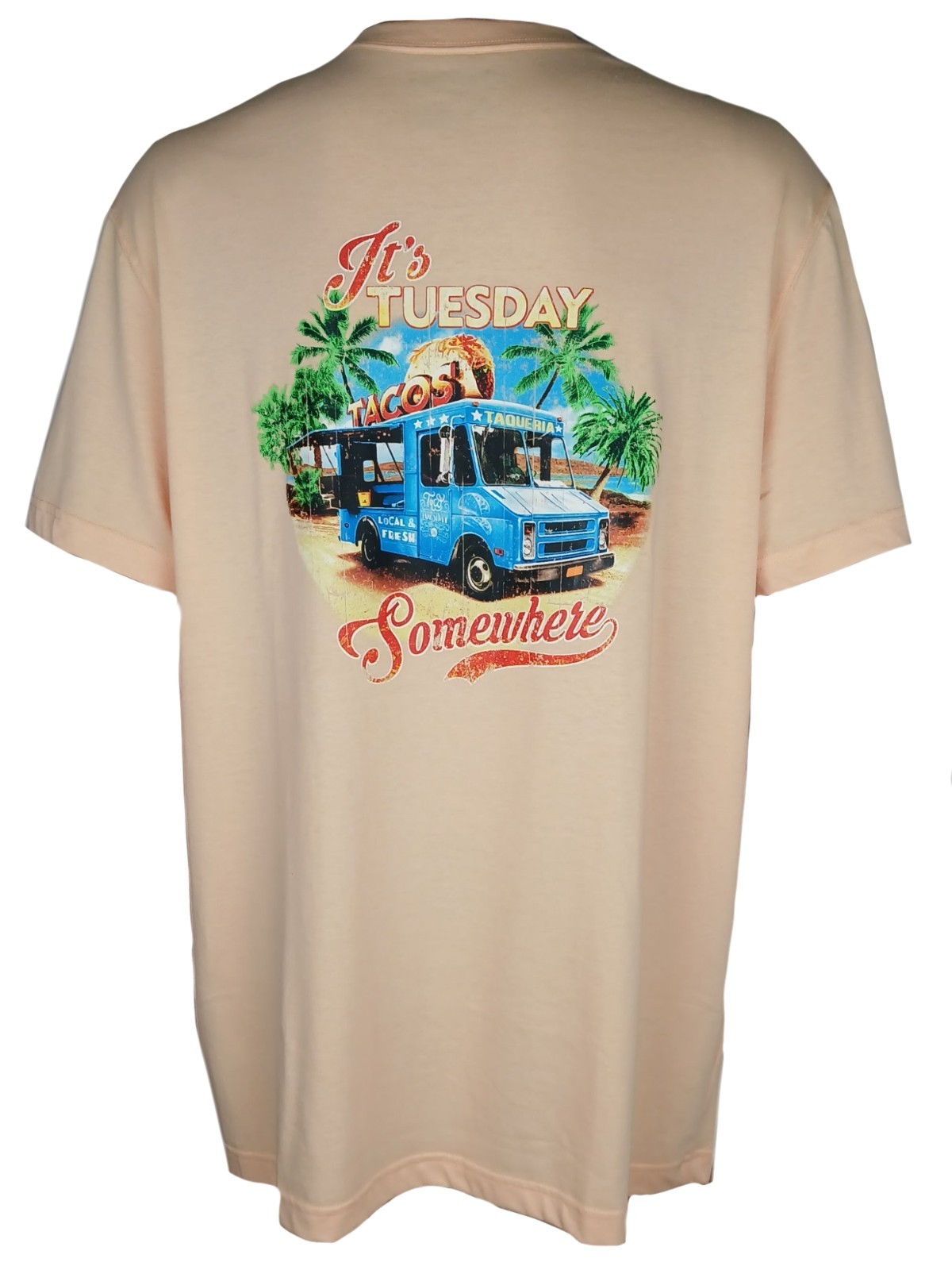 Caribbean Men&rsquo;s Big &Tall Cotton Blend « Its Tuesday Some Where » Graphic T-Shirt
