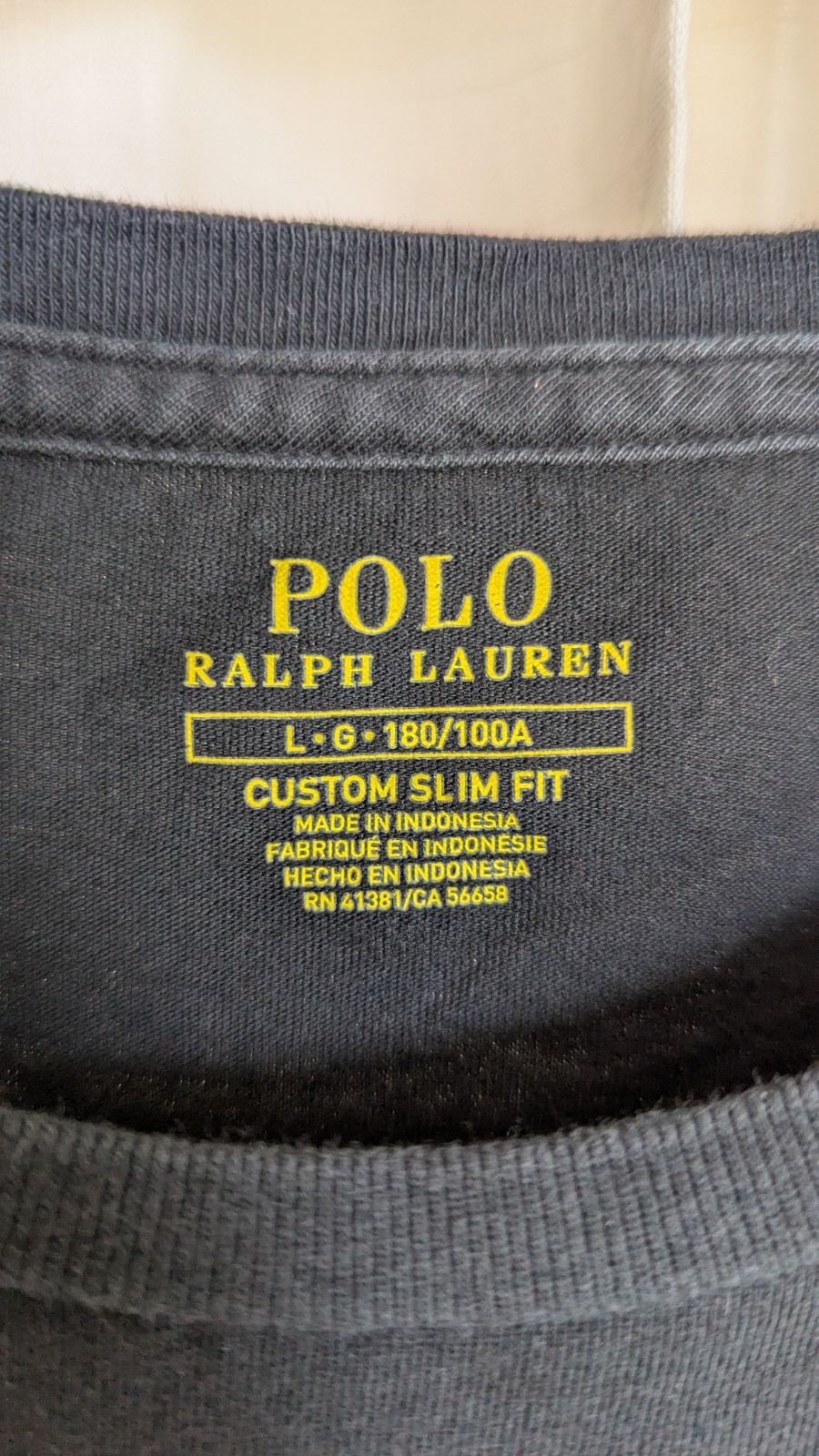 Polo Ralph Lauren Crew Neck Modern Classic Fit T-Shirt Mens L Black