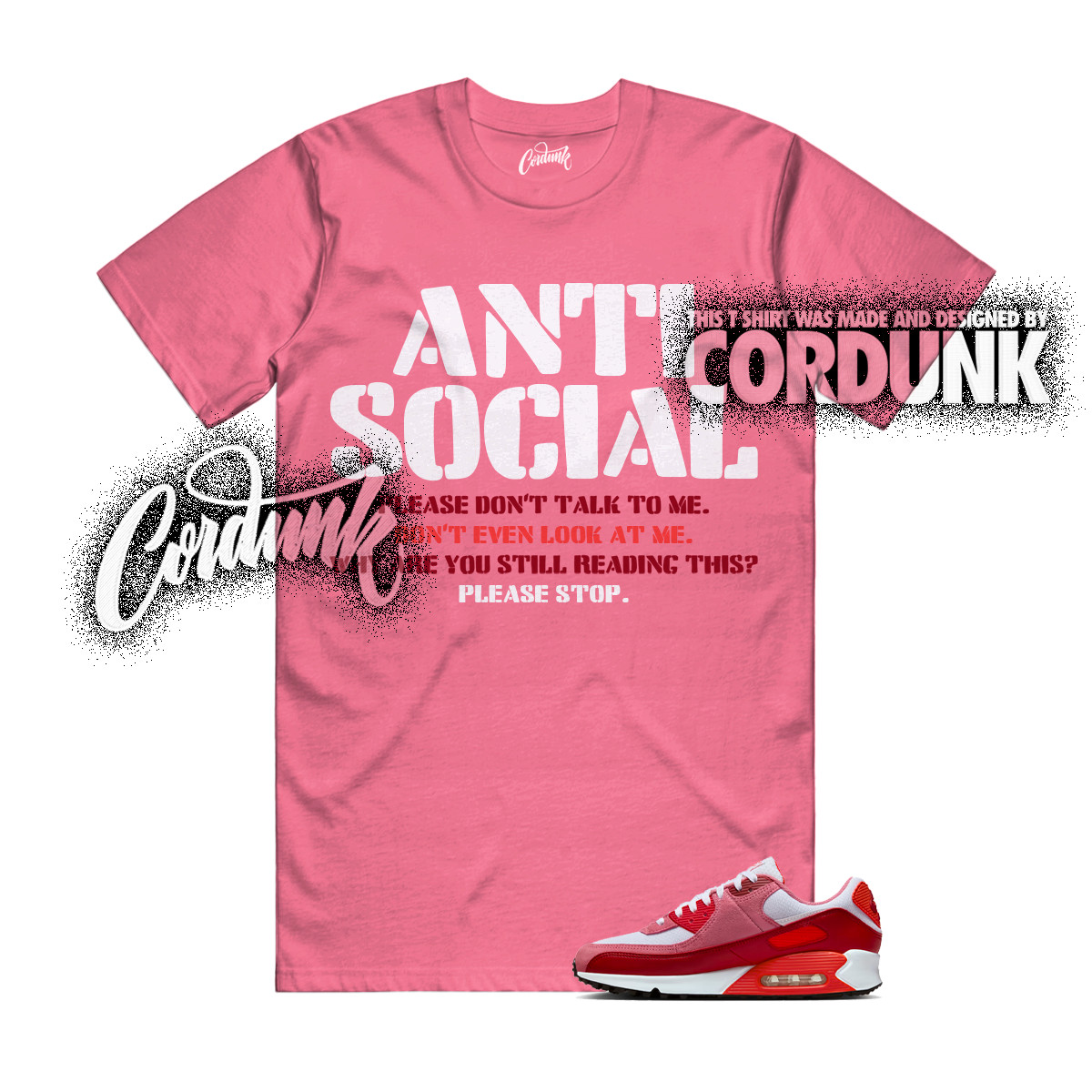 Air Max 90 Peony Light Crimson Team White Valentines Day 2026 T Shirt AS