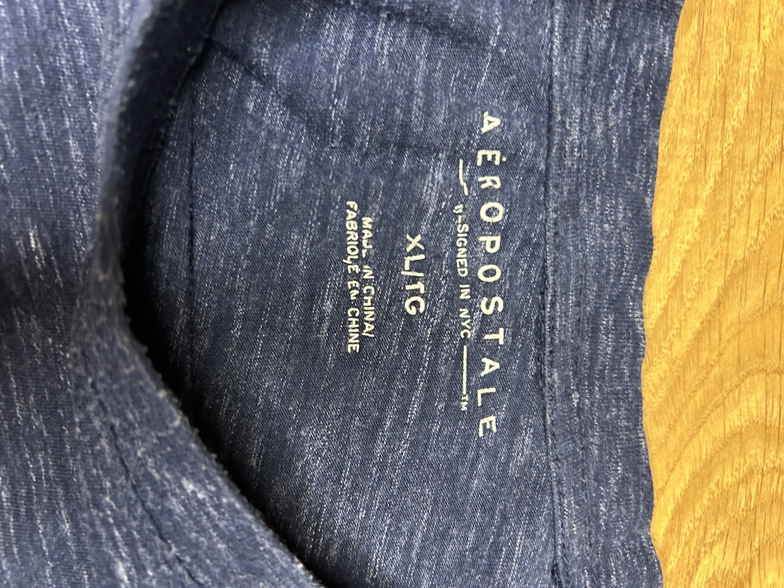 Aéropostale Men’s XL Slim Fit Heathered Blue Short Sleeve Crew Neck T-Shirt