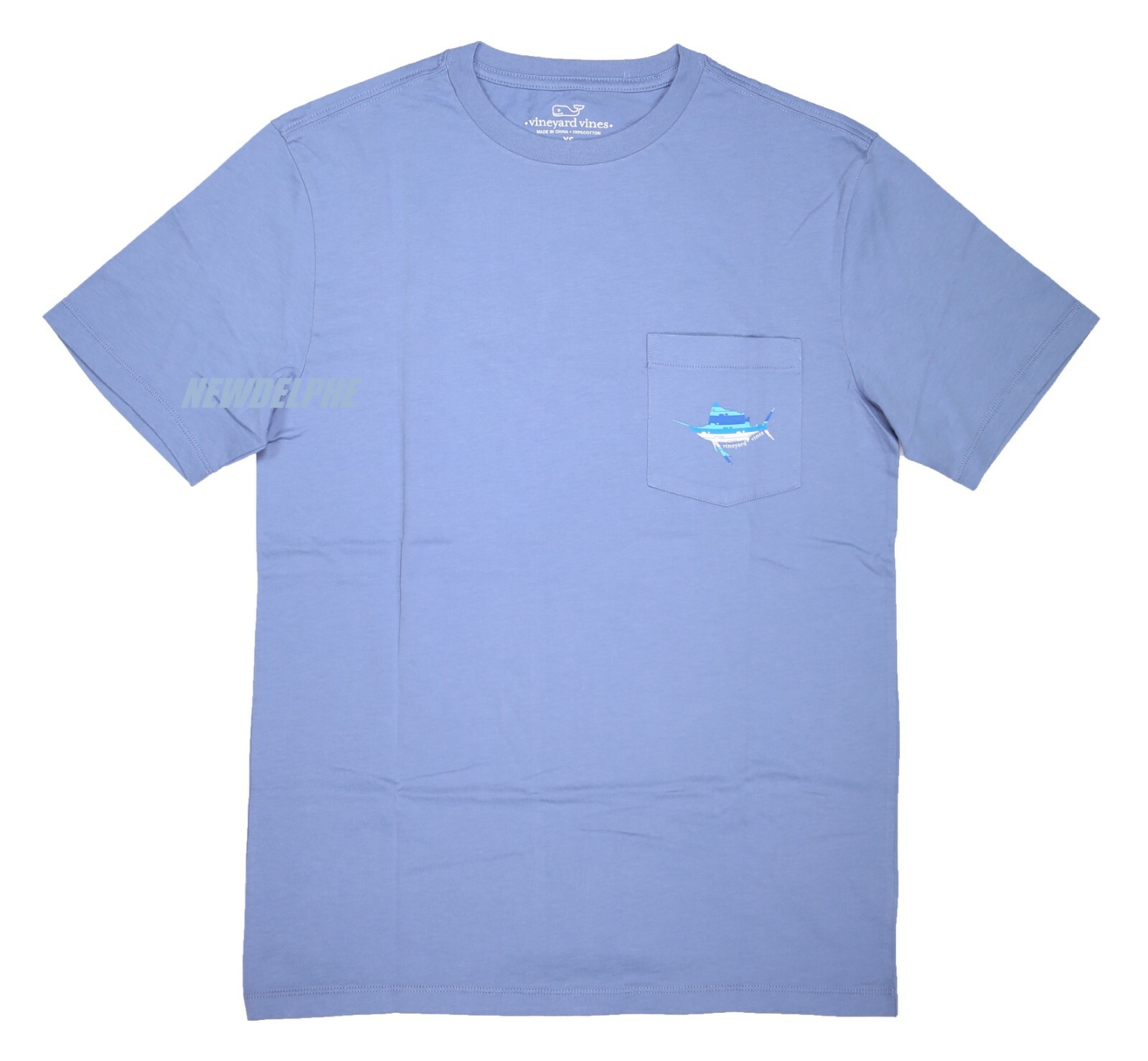 NWT Vineyard Vines Men SS Whale Pocket Crew Tee T-Shirt « SAILFISH WHALE LINE »