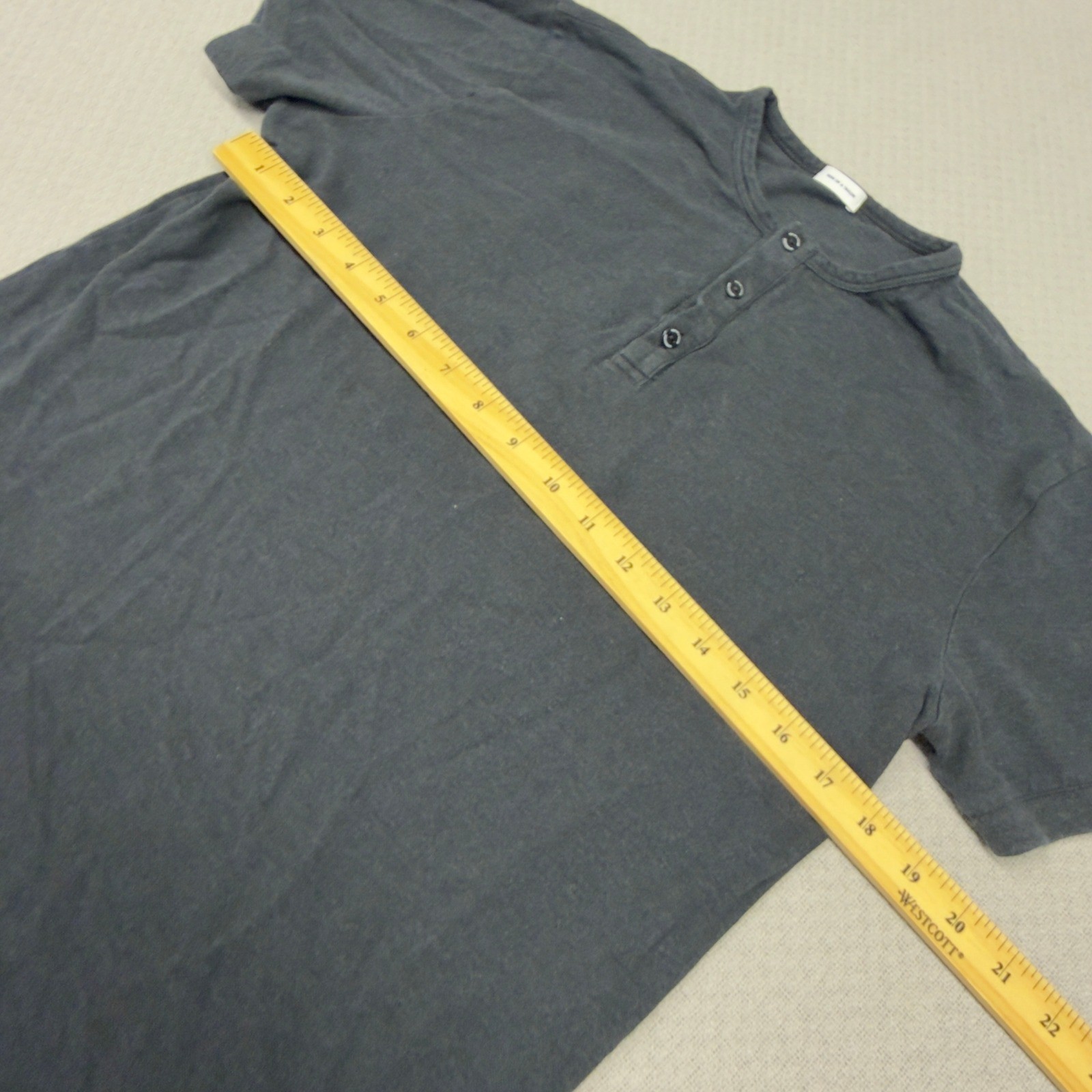 Son of a Tailor Henley Shirt Mens Small Black Supima Cotton Knit Tee Copenhagen