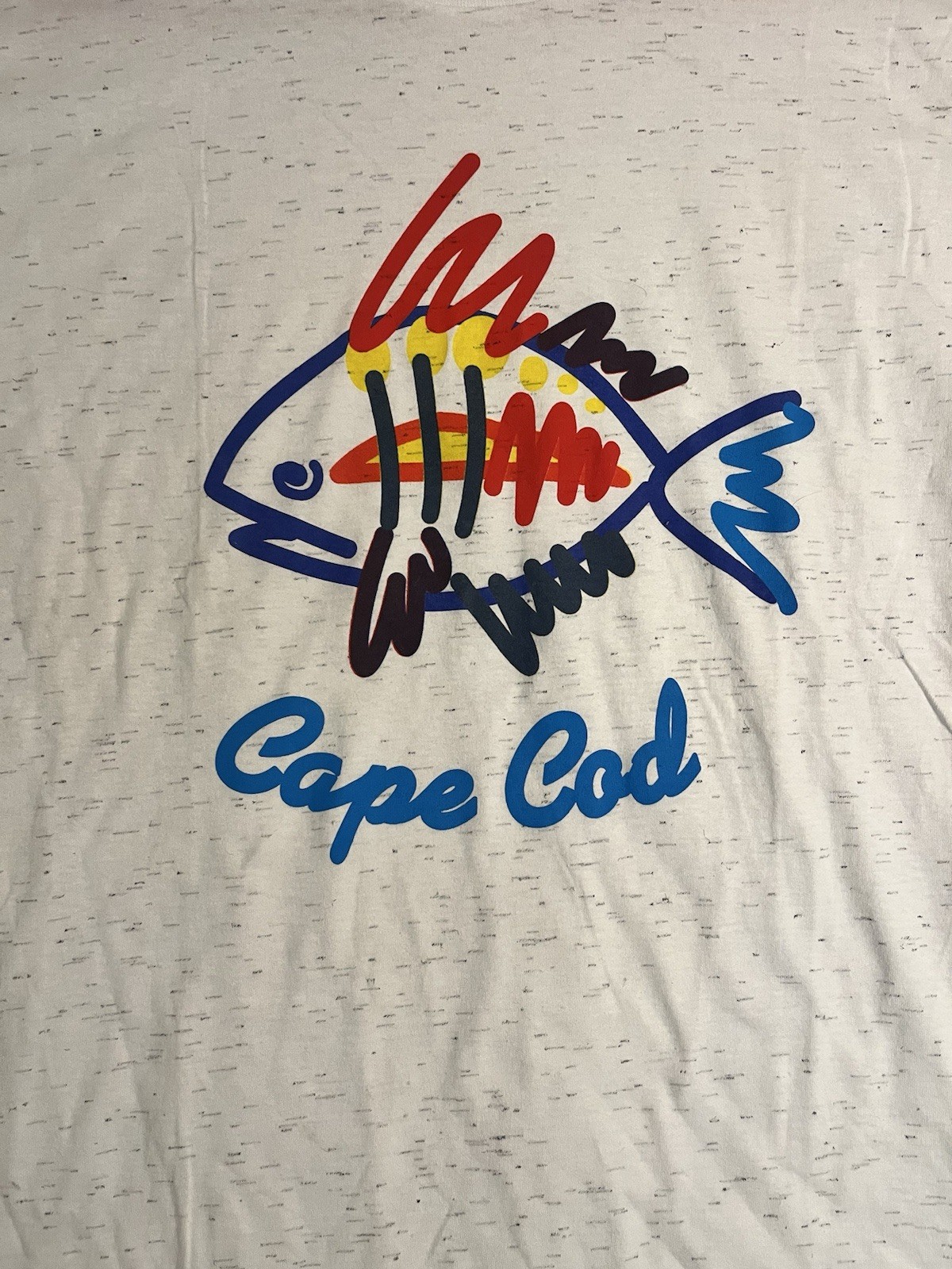 Vintage Cape Cod Fish Shirt Fishing leisure Colorful Boating Outdoor Tee XL