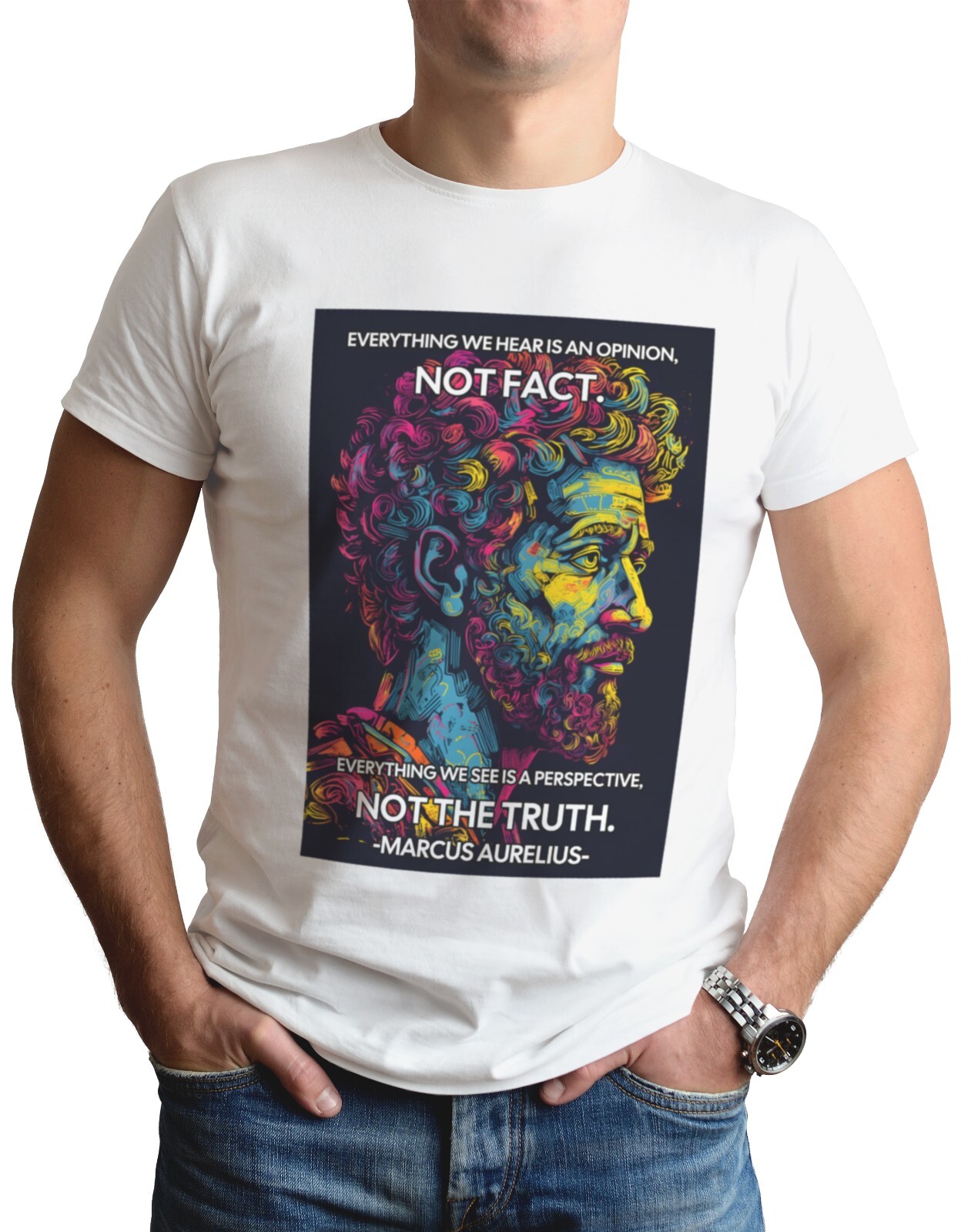 Marcus Aurelius Quote T-Shirt Pop Art Philosopher Philosophy Meditations Gift