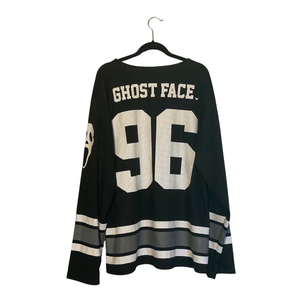 GhostFace The Icon Of Halloween #96 Scream Horror Movie Hockey Jersey Size L
