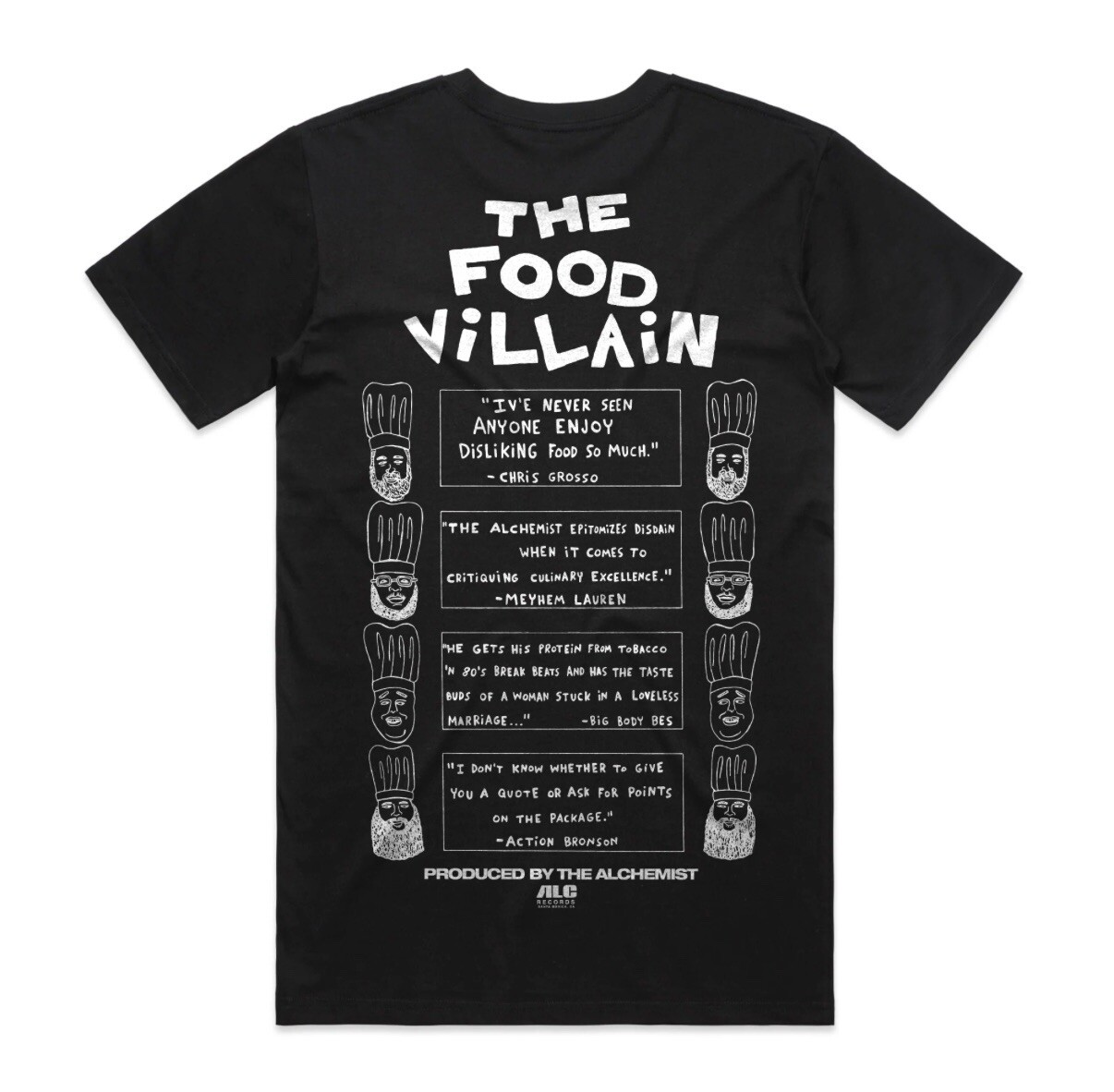 The Alchemist The Food Villain T-SHIRT Sz XL Action Bronson Big Body Meyhem