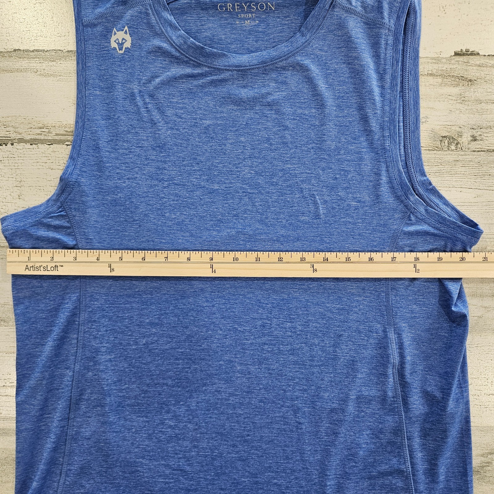 Greyson Sport Mens Guide Sleeveless T-Shirt Blue Heather Size Medium M DC-TT20