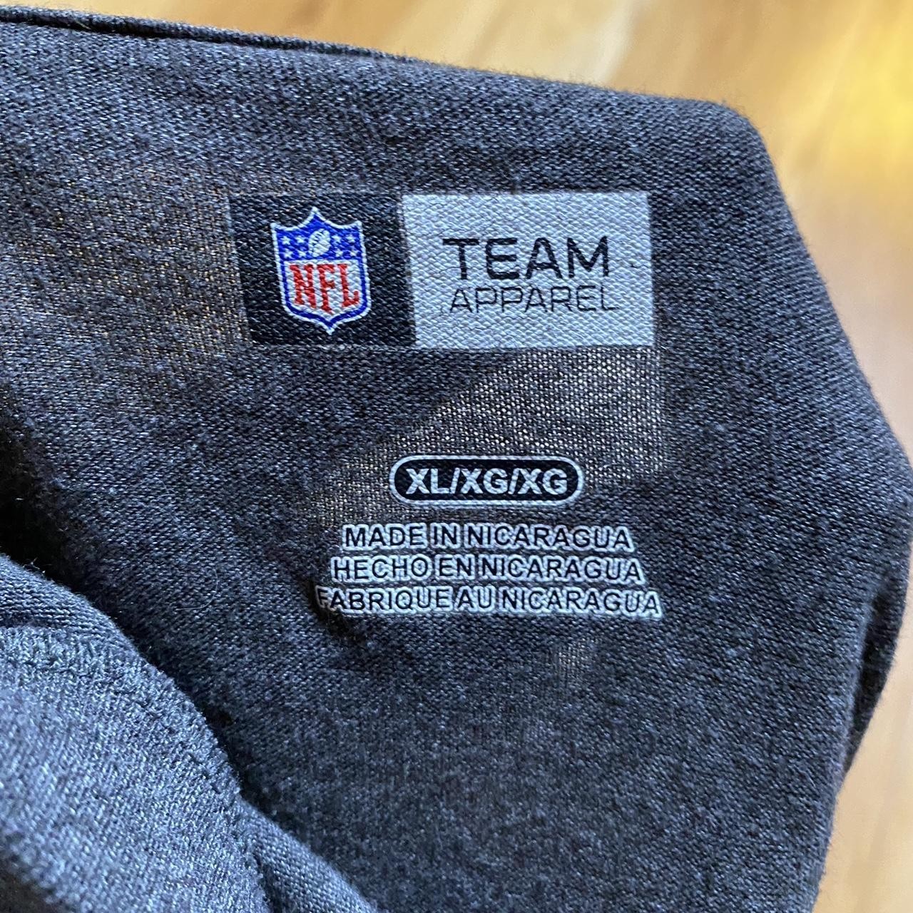 Nfl Team Apparel « Raiders Football » Men&rsquo;s Gray Logo T-Shirt Size Xl Sportswear