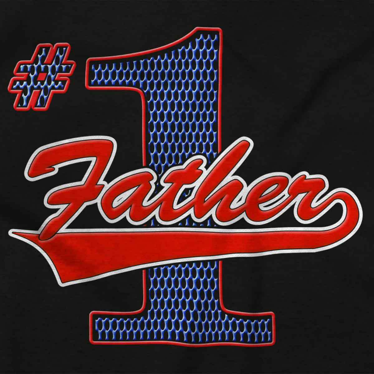 Sports Number 1 Father Day Family Dad Love Mens Casual Crewneck T Shirts Tees