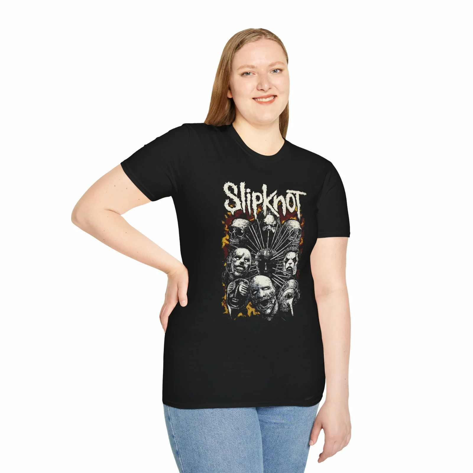Slipknot Fiery Faces Black T-Shirt