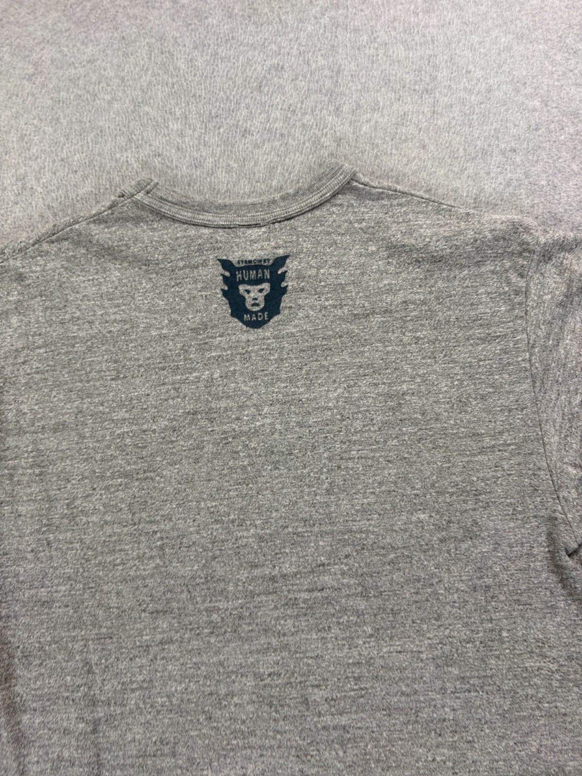 Human Made Premium Screened Logo Crew Tee Shirt (Men&rsquo;s Large) Gray