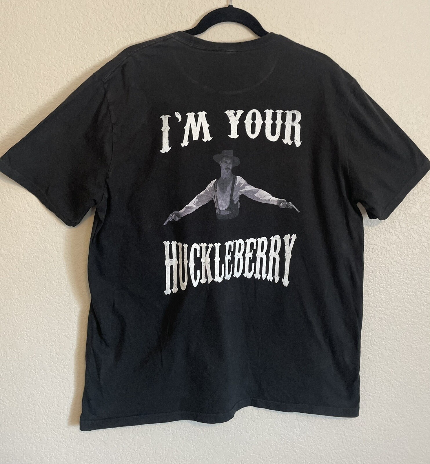 I&rsquo;m Your Huckleberry Doc Holliday Black Short Sleeve T Shirt Size XL Read