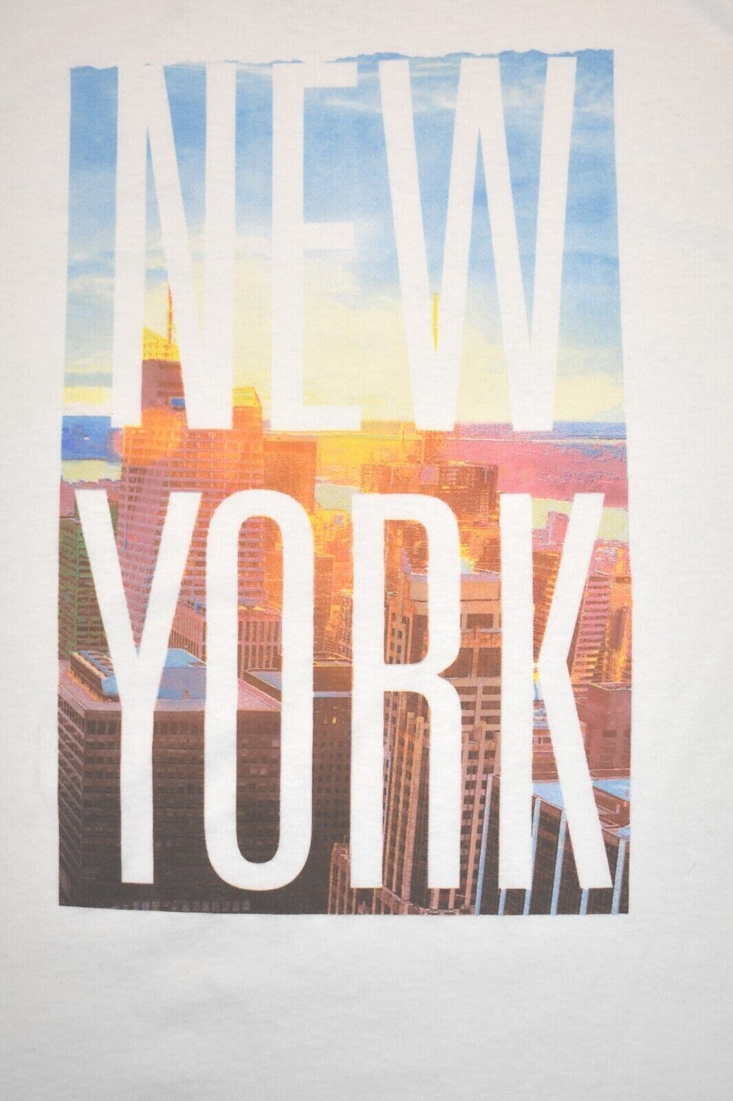 Fifth Sun Mens New York City Skyline White Shirt NWT S- 2XL