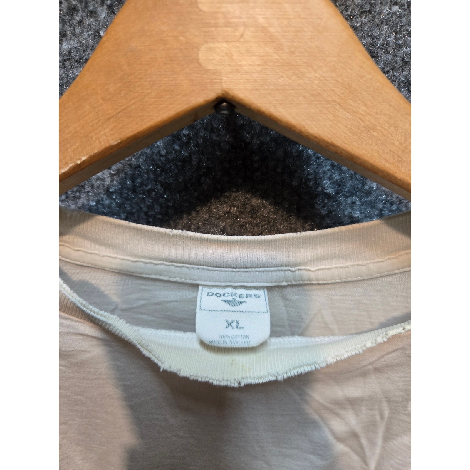 VTG 90s Dockers Men&rsquo;s XL Blank T-Shirt Tan Beige Earth Tone Cotton