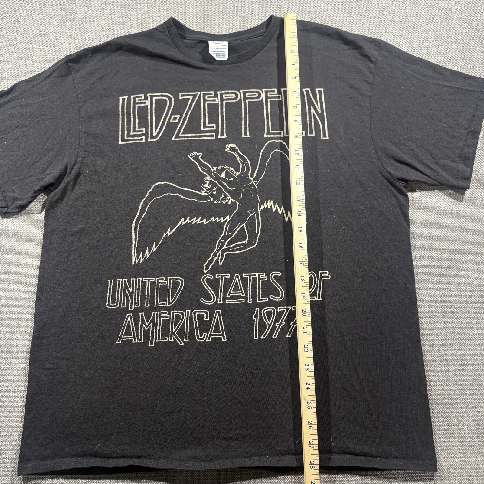 Led Zeppelin Shirt Mens XL Black 2011 United States Of America 1977