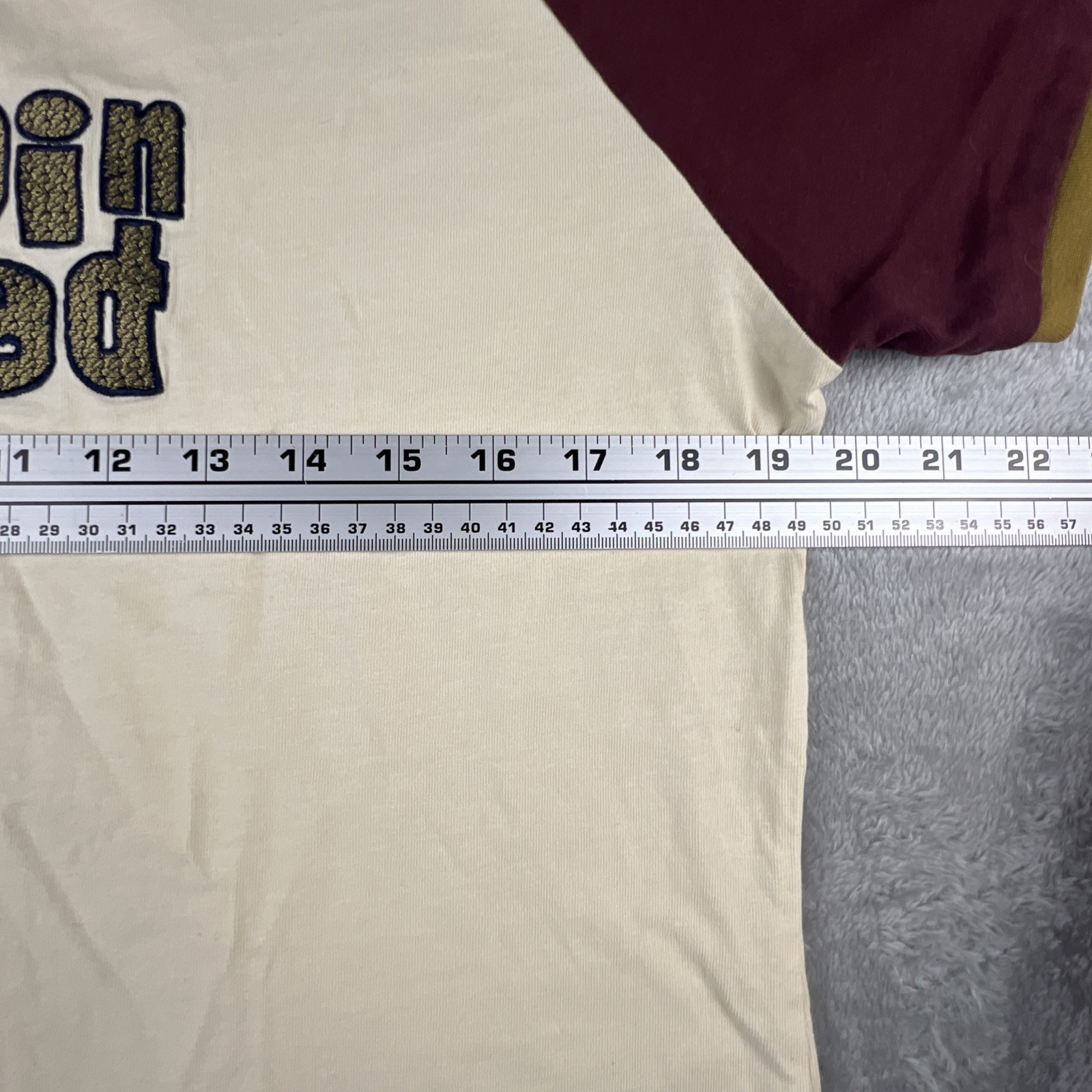 Brain Dead T-Shirt Mens Small Ringer Embroidered Spell Out Logo Cotton Tee