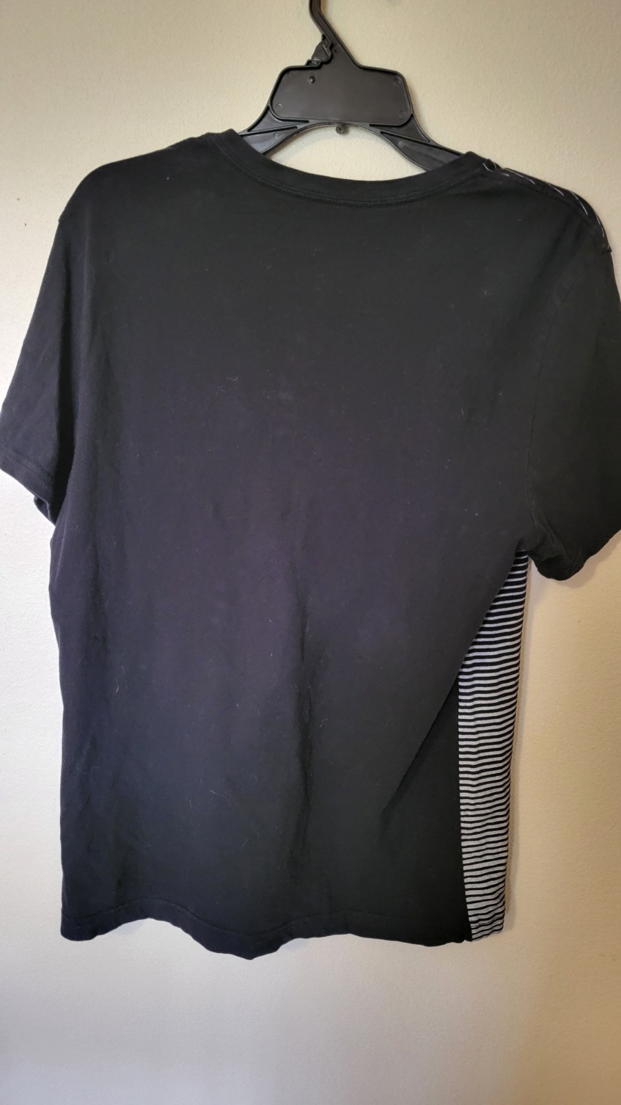 Express unisex sz M t shirt black stripe logo cap sleeve causal night out 27 in