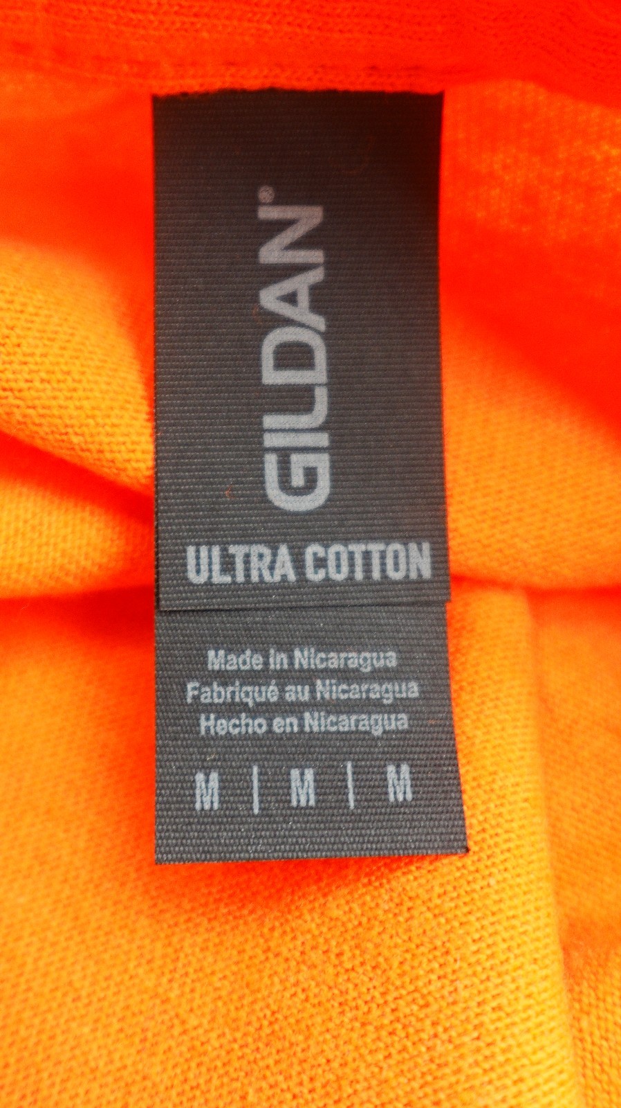 Gildan Adult Ultra Cotton Long Sleeve T-Shirt G2400 5-Pack Orange Medium
