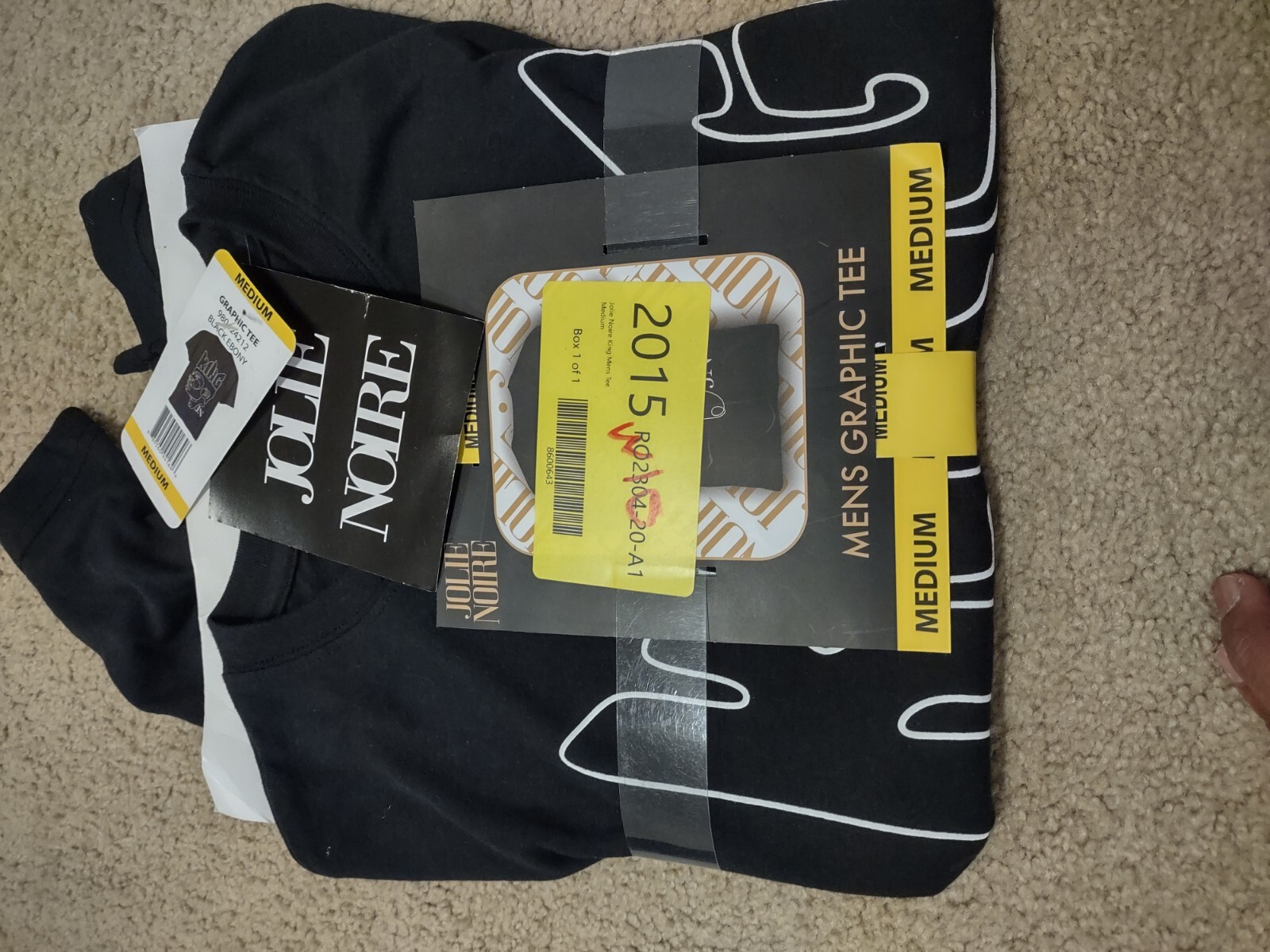 Jolie Noire Mens Black History King Graphic Tee Tshirt M BRAND NEW WITH TAGS